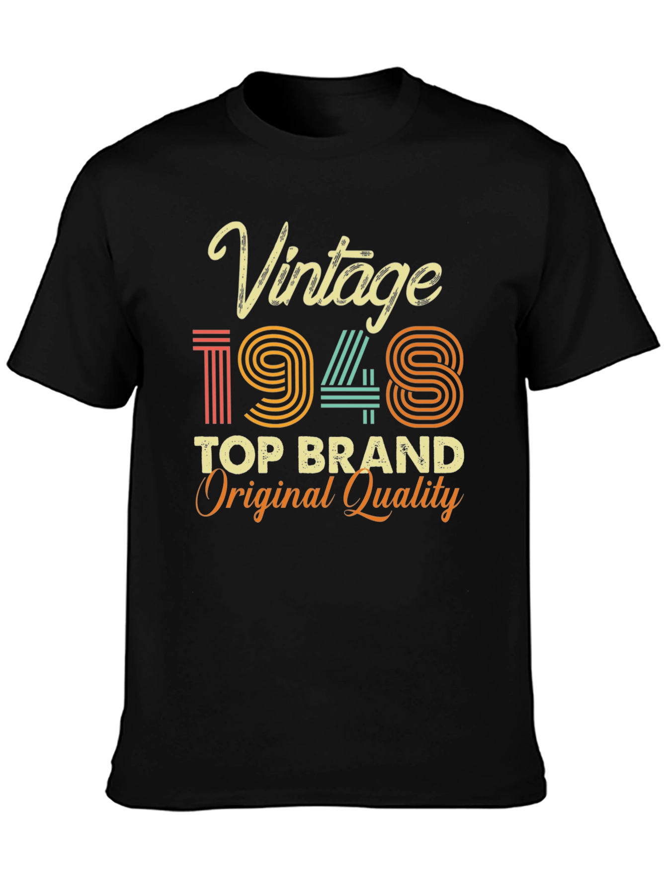 Black Vintage 1948 Top Brand Tee view 3