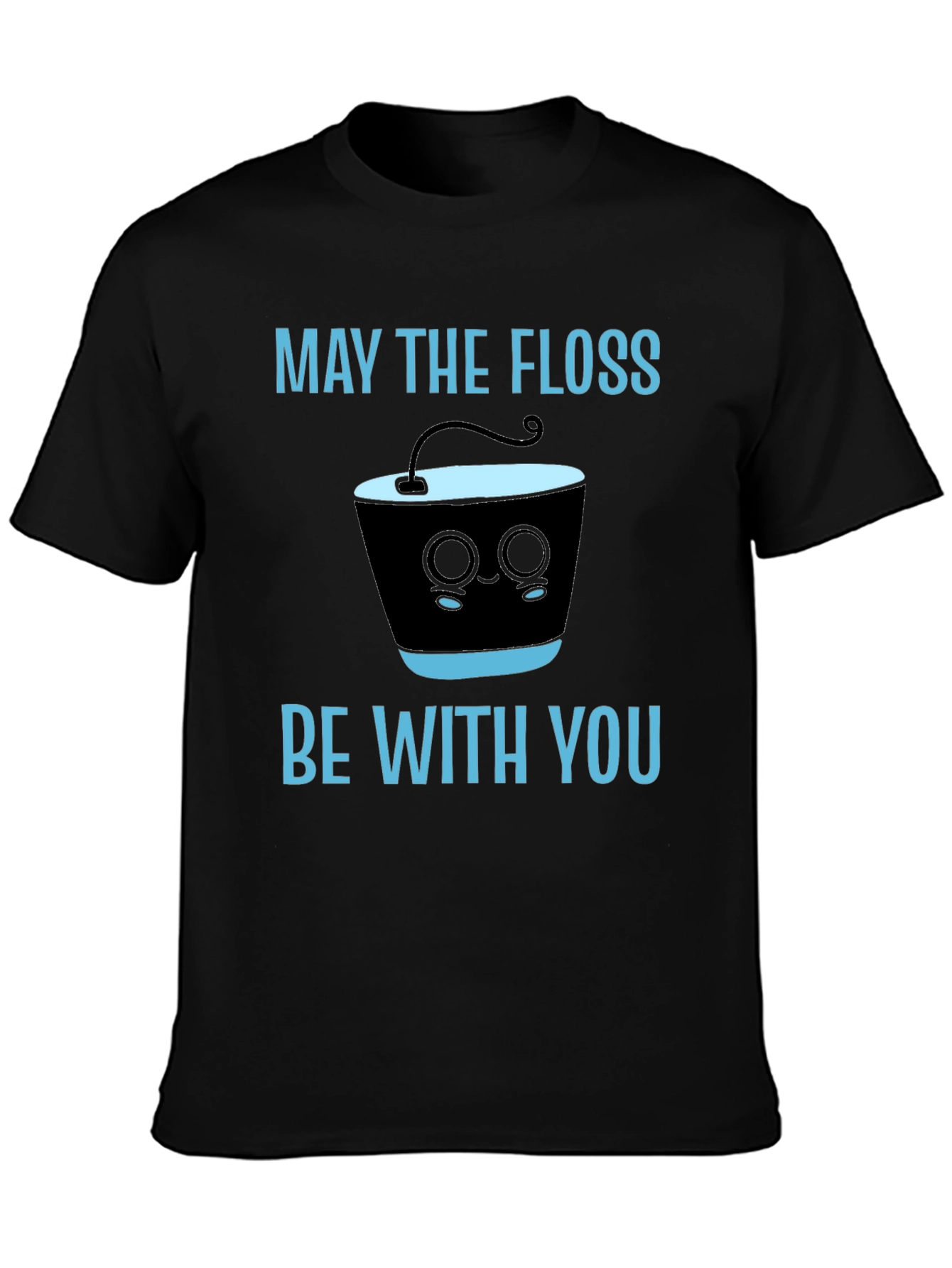 Black May The Floss Be With You T-Shirt view 3