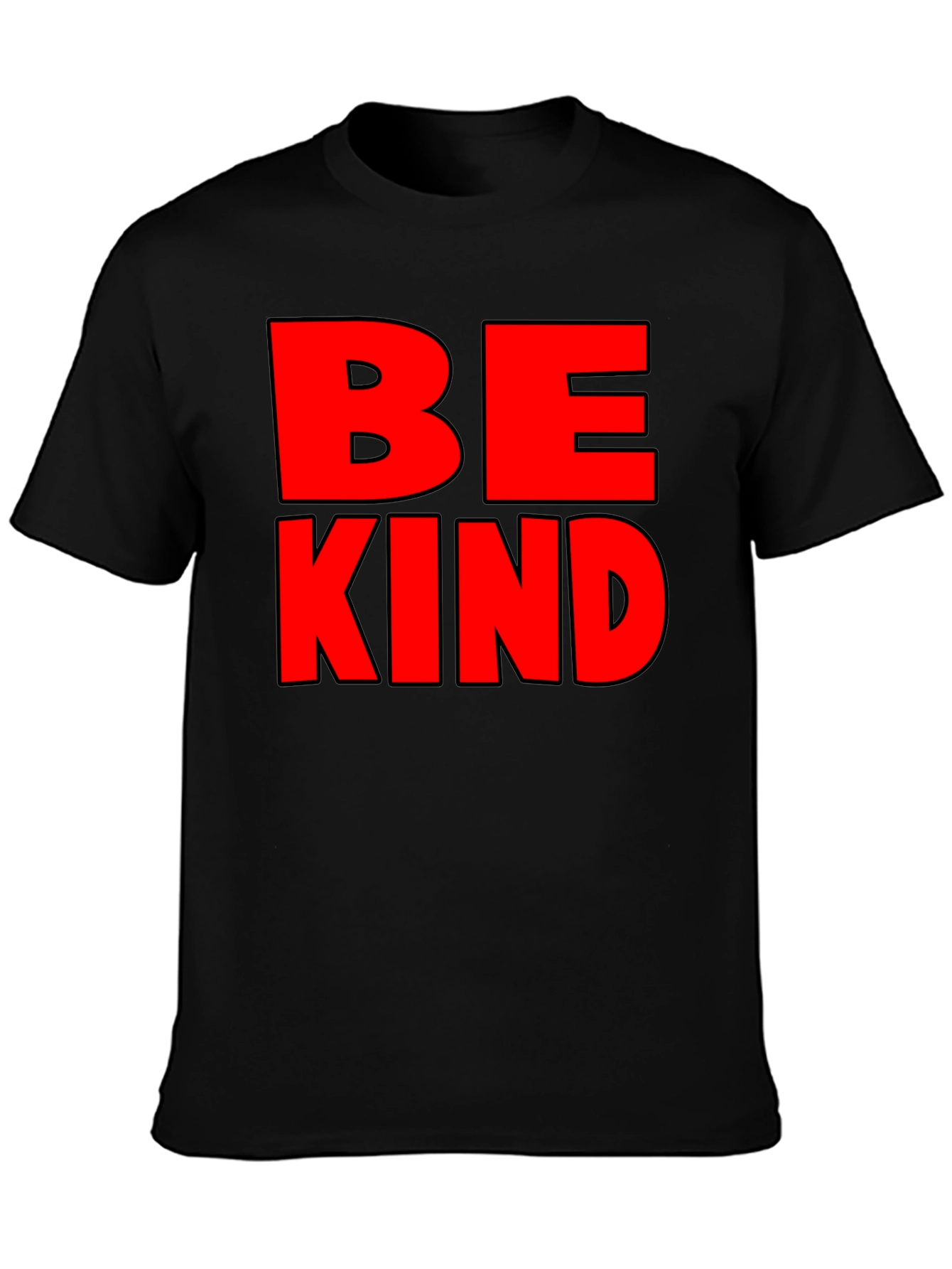 Black Be Kind Graphic Tee - Mens Black T-Shirt view 3