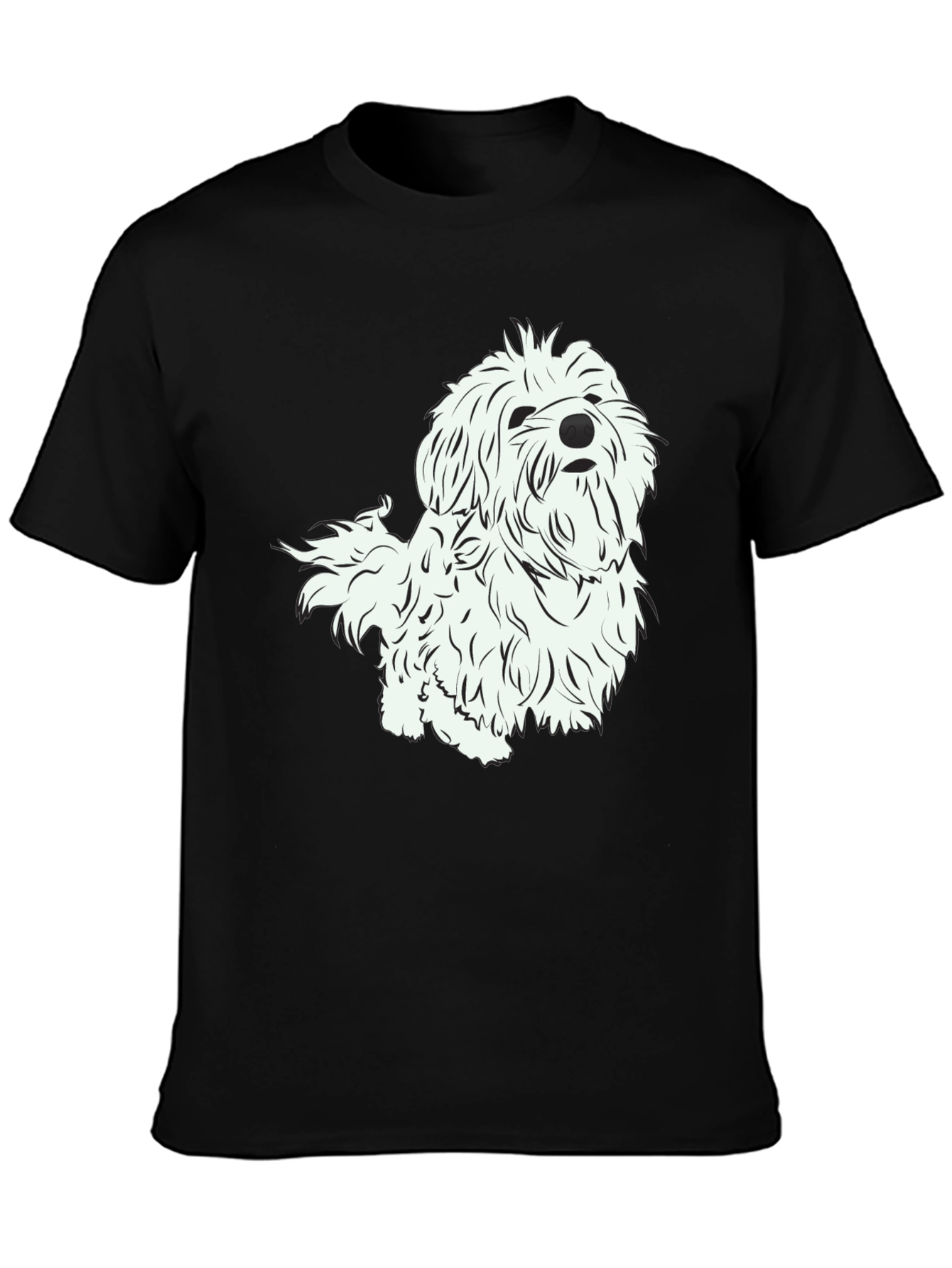 Black Dog Graphic Print Black T-Shirt view 3