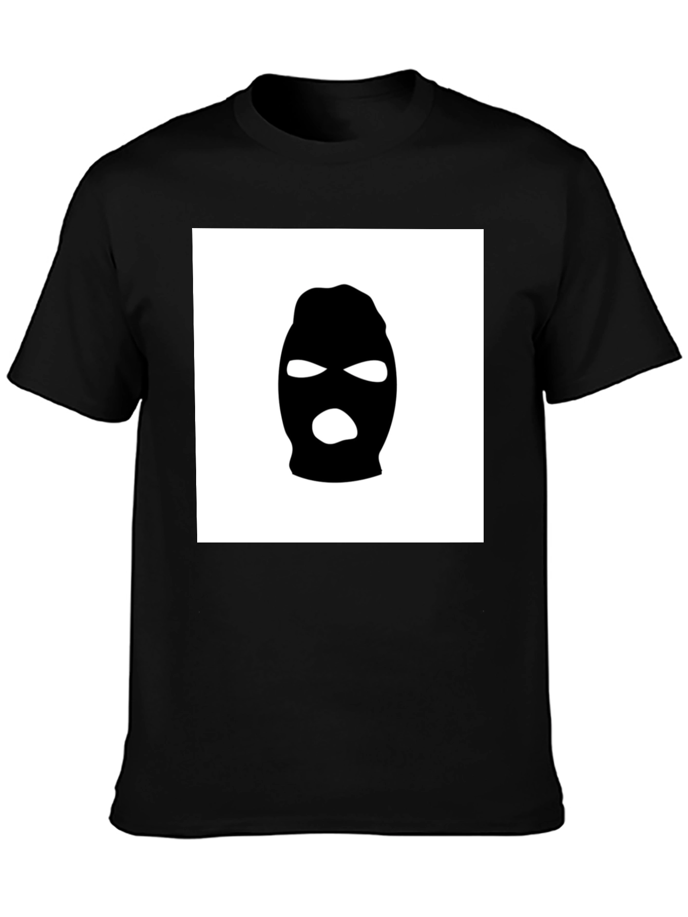 Black Black Ski Mask Graphic Tee - Urban Streetwear view 3