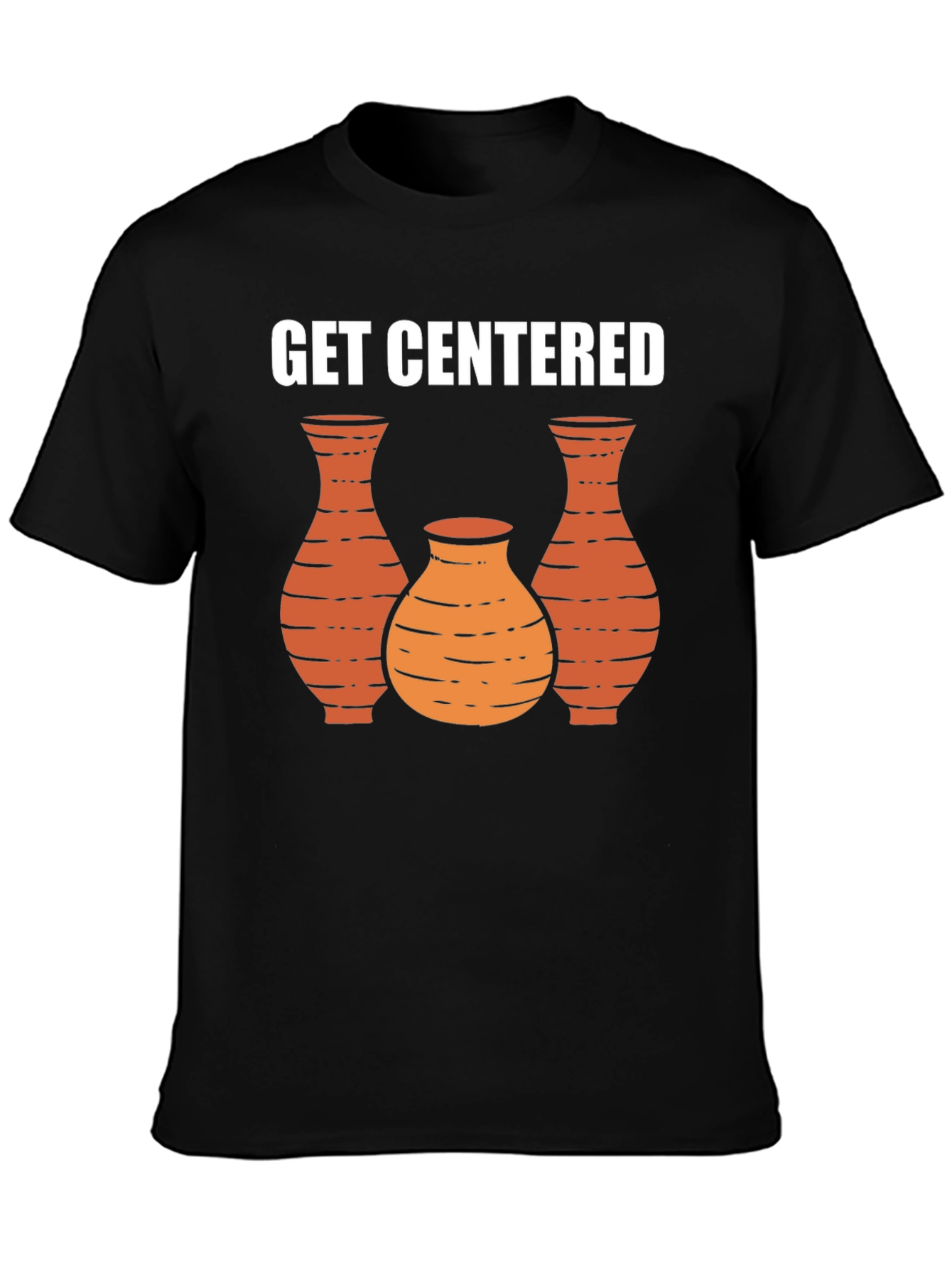 Black Get Centered Pottery Graphic Tee - Unisex view 3