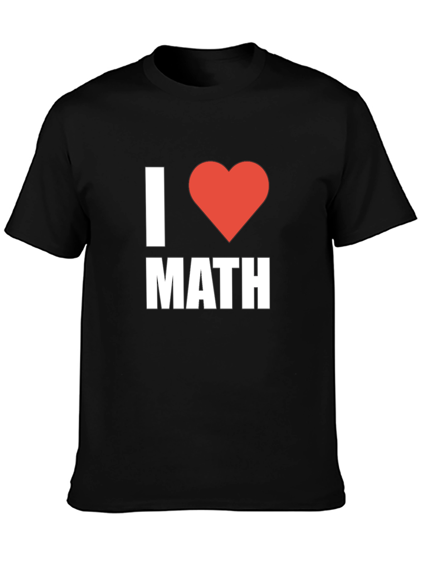 Black I Heart Math Black T-Shirt view 3