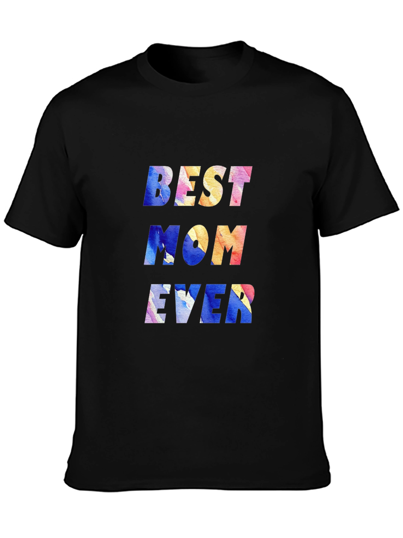 Black Best Mom Ever Graphic T-Shirt view 3