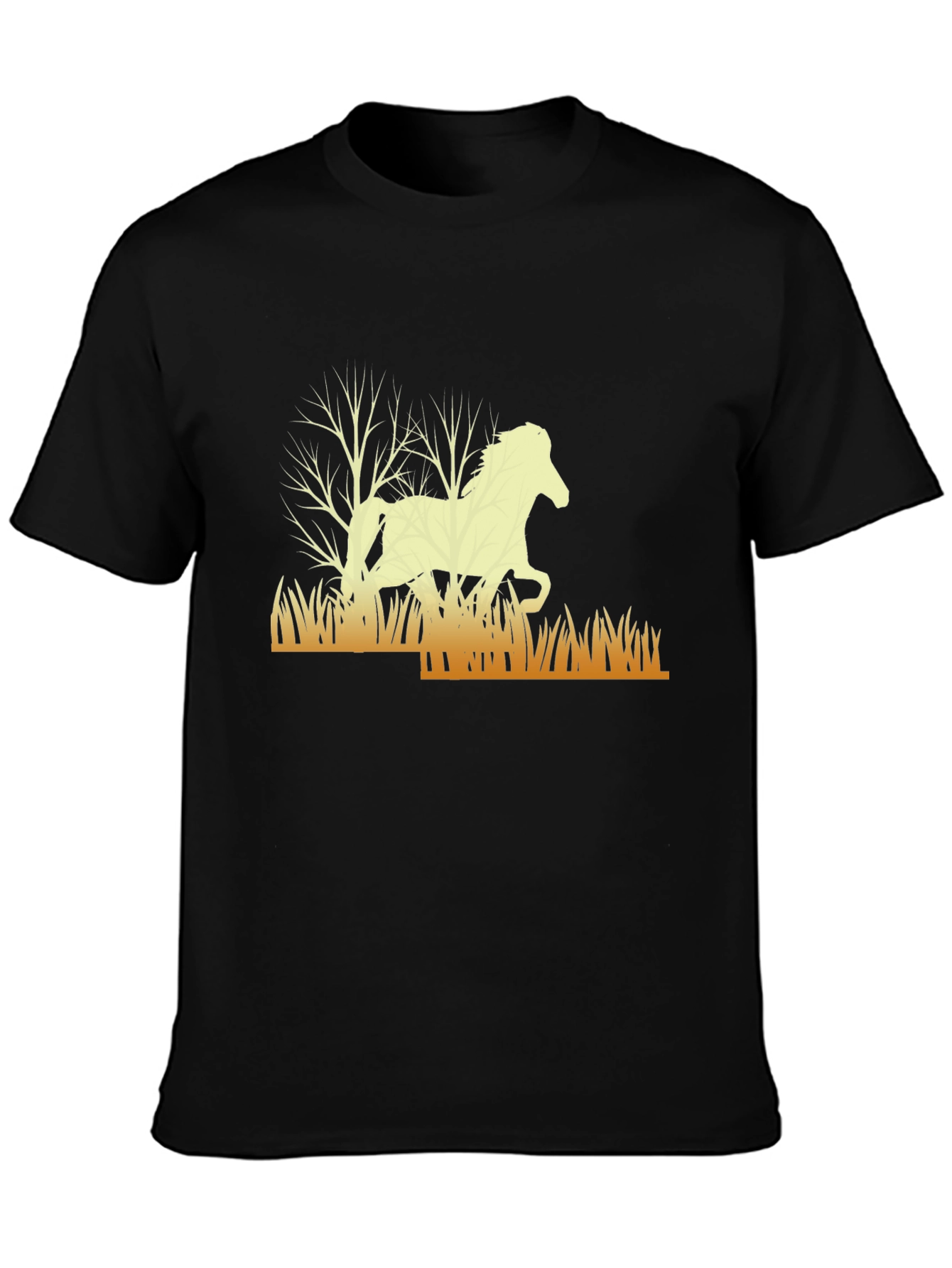 Black Horse Graphic Tee - Stylish Animal Print Shirt view 3