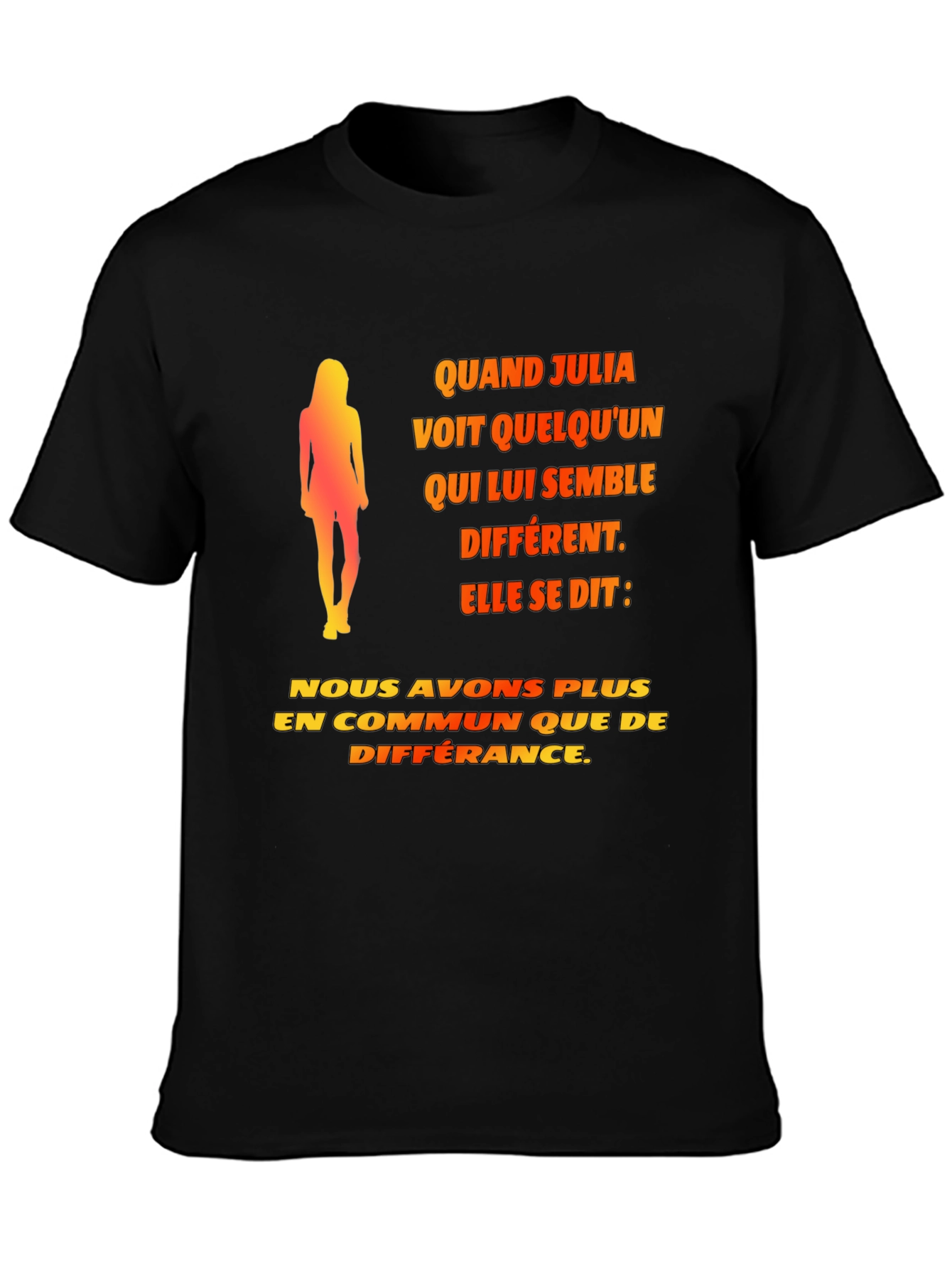 Black Quand Julia T-Shirt - Unisex Novelty Tee view 3