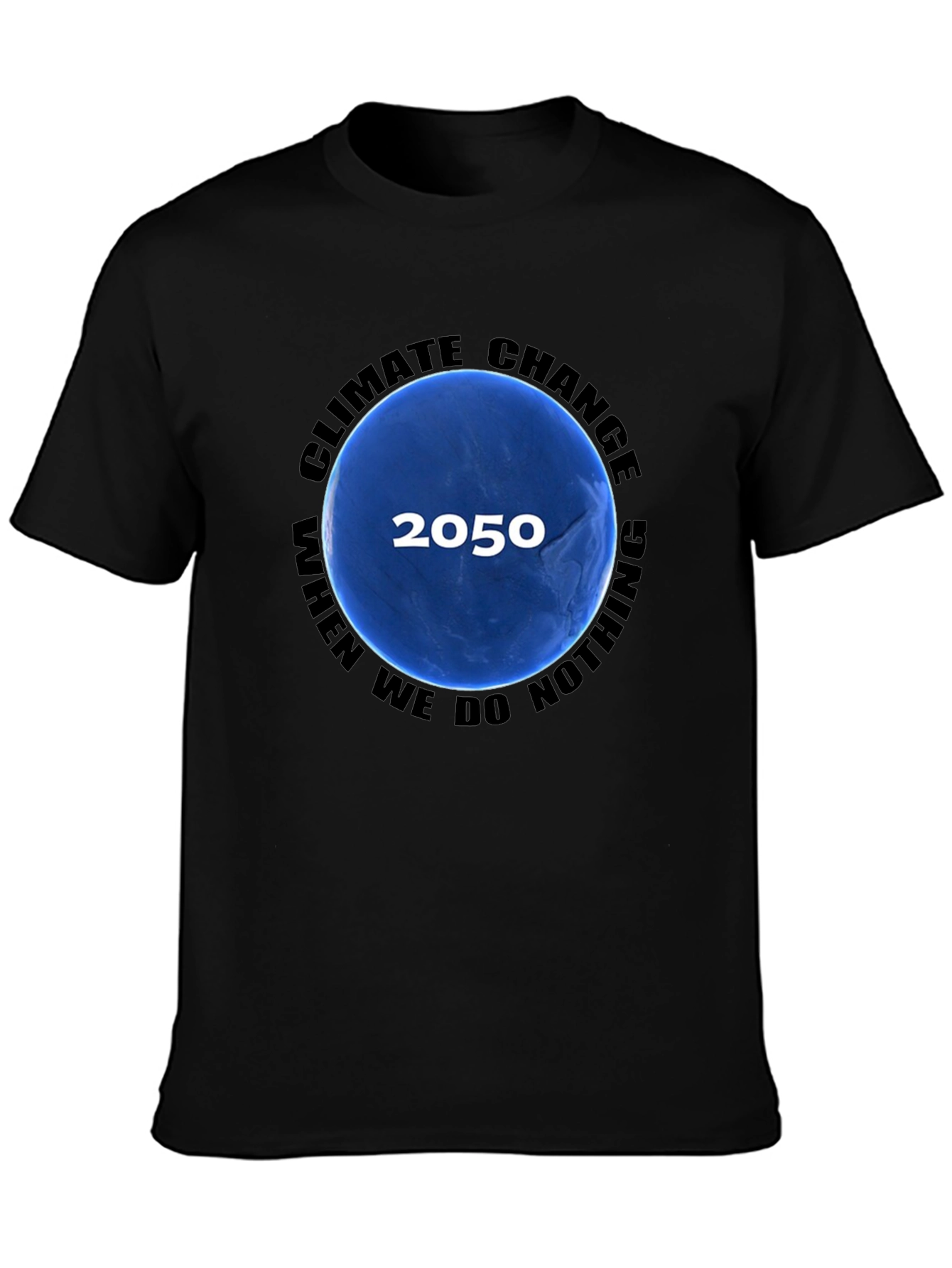 Black Climate Change 2050 T-Shirt view 3