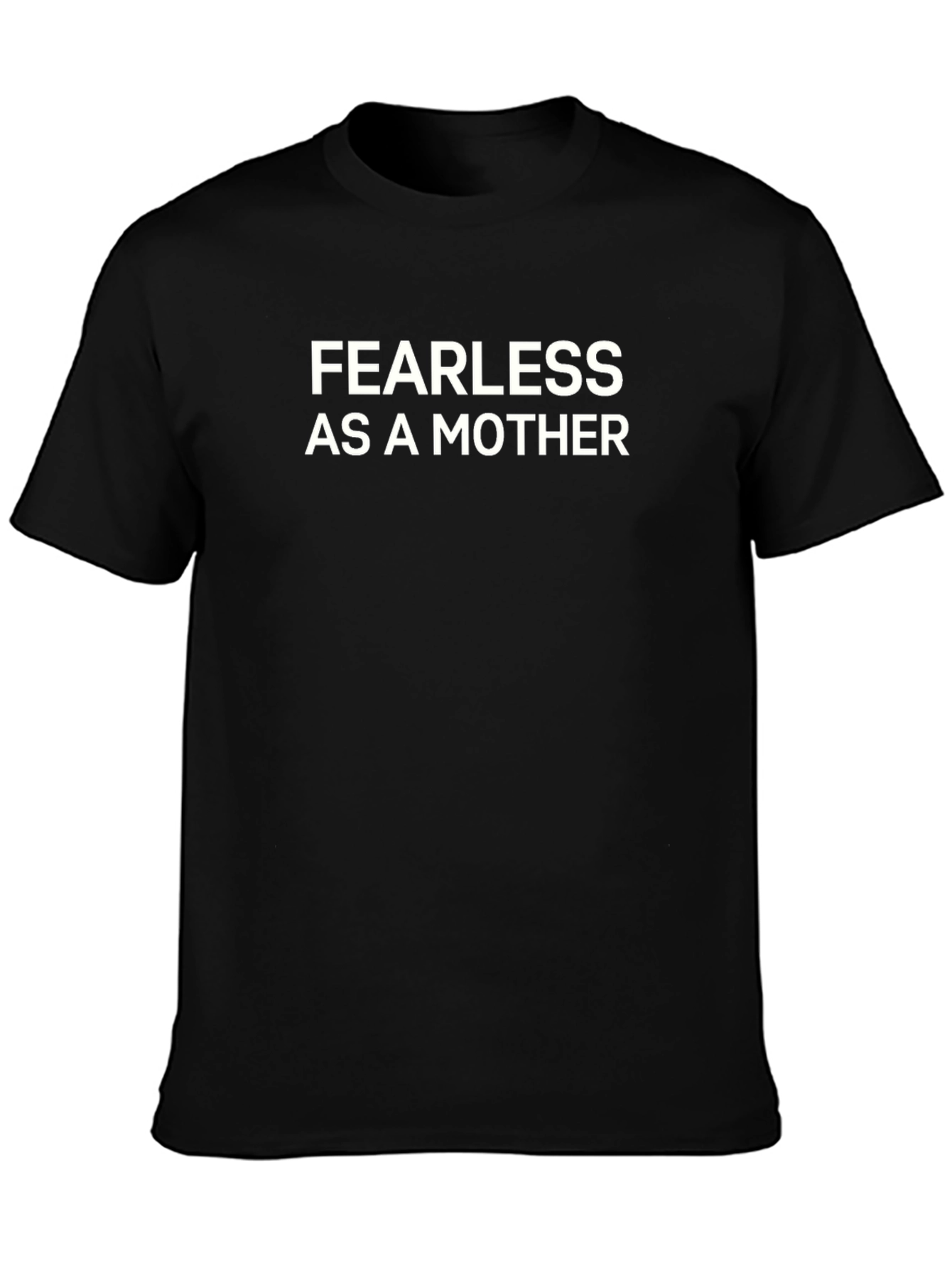 Black Fearless Mother Graphic Tee - Black Crew Neck view 3