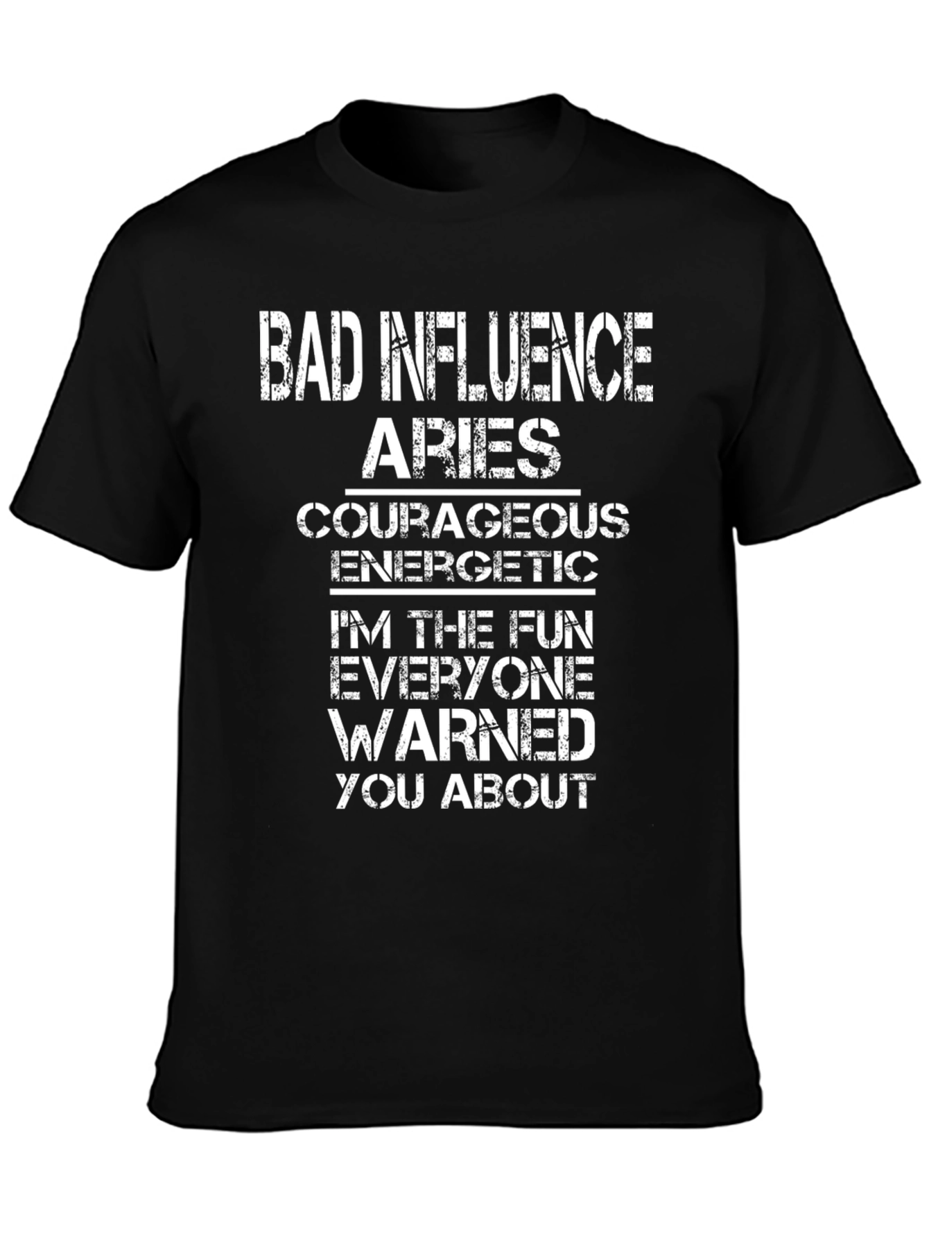 Black Bad Influence Aries Graphic Tee view 3