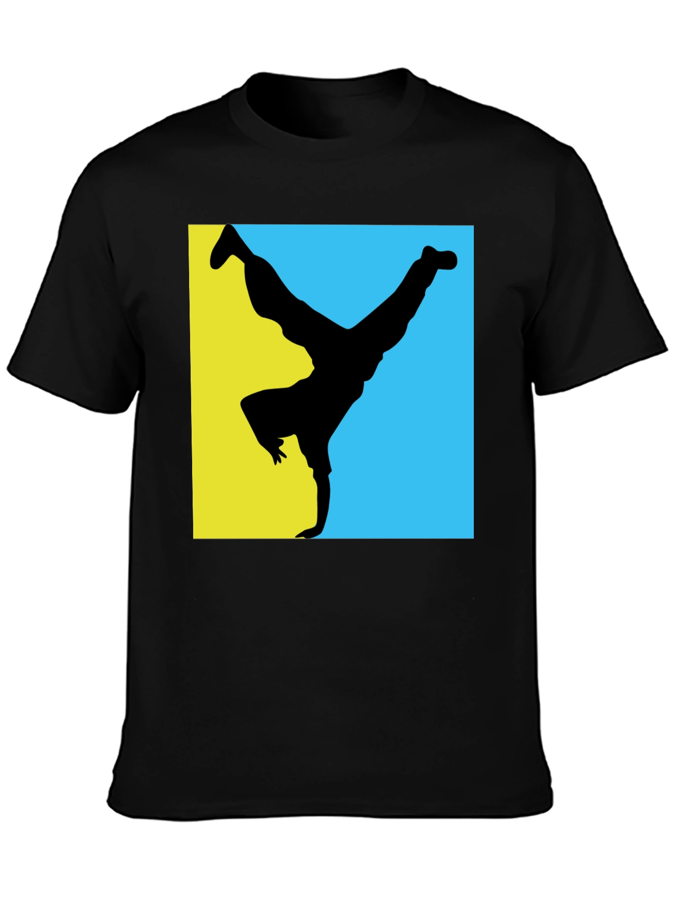 Black B-Boy Silhouette Graphic Tee - Black view 3