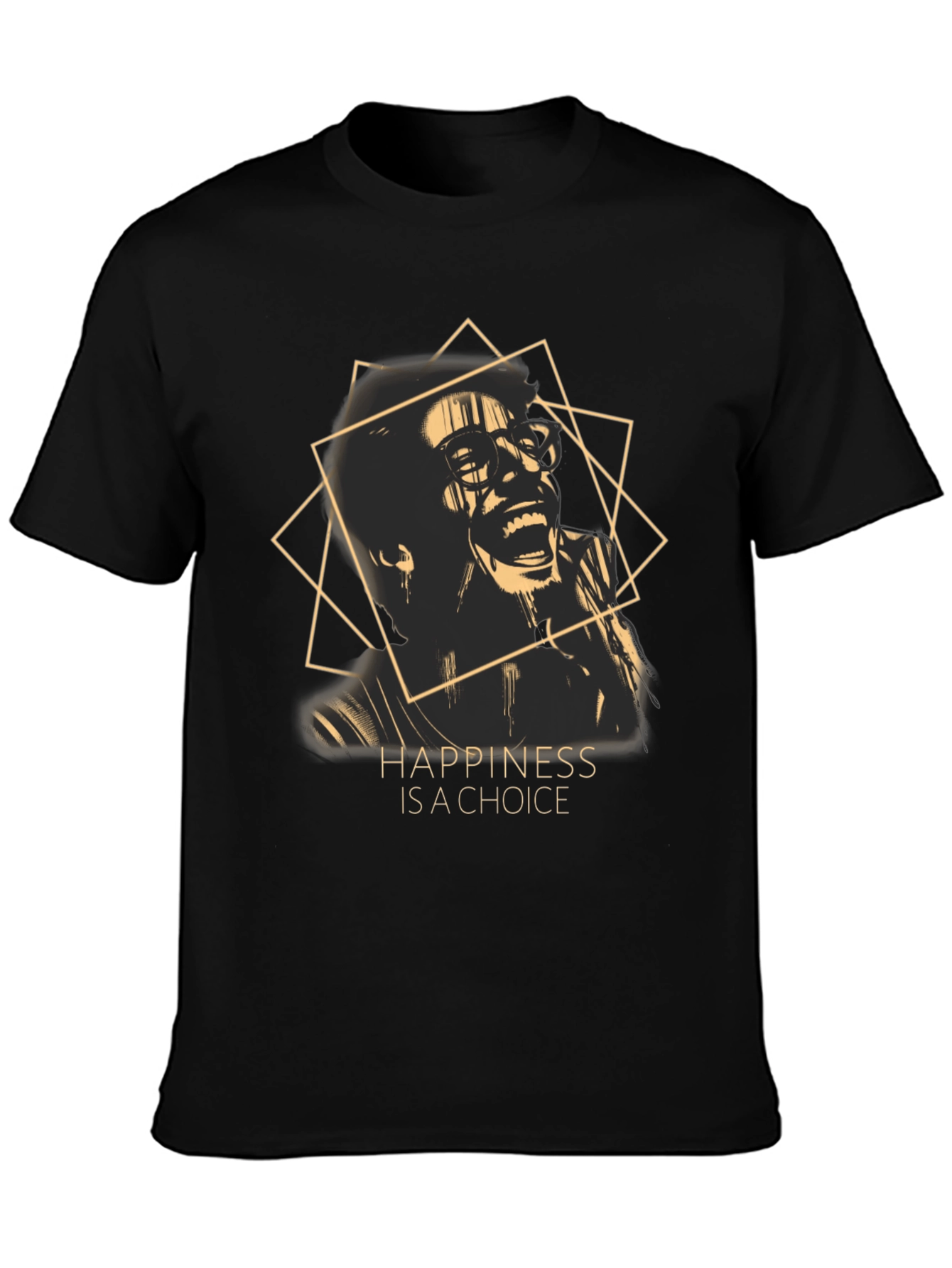 Black Happiness is a Choice Graphic T-Shirt view 3