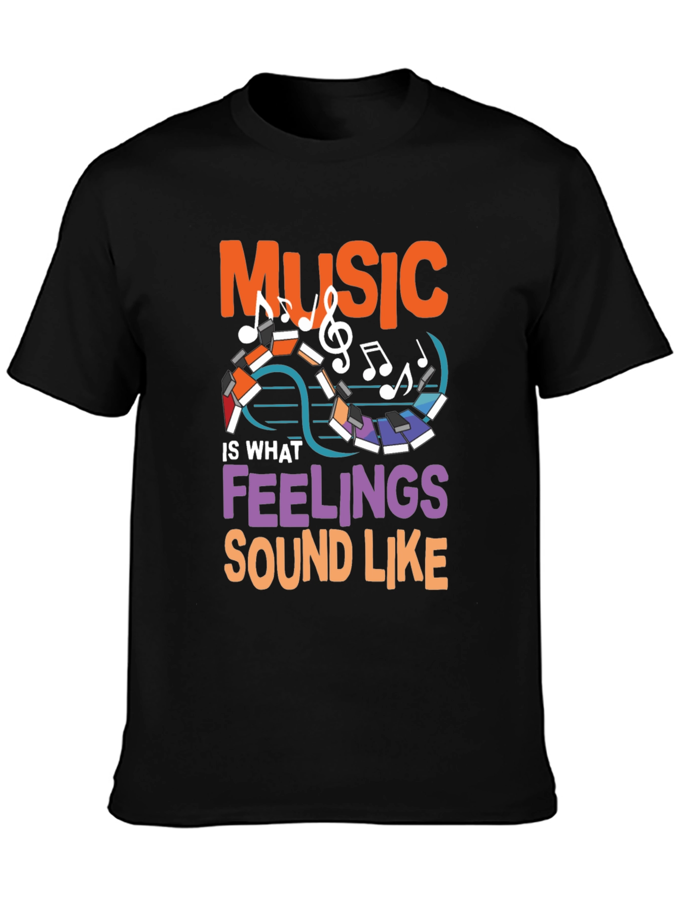 Black Music is What Feelings Sound Like T-Shirt view 3
