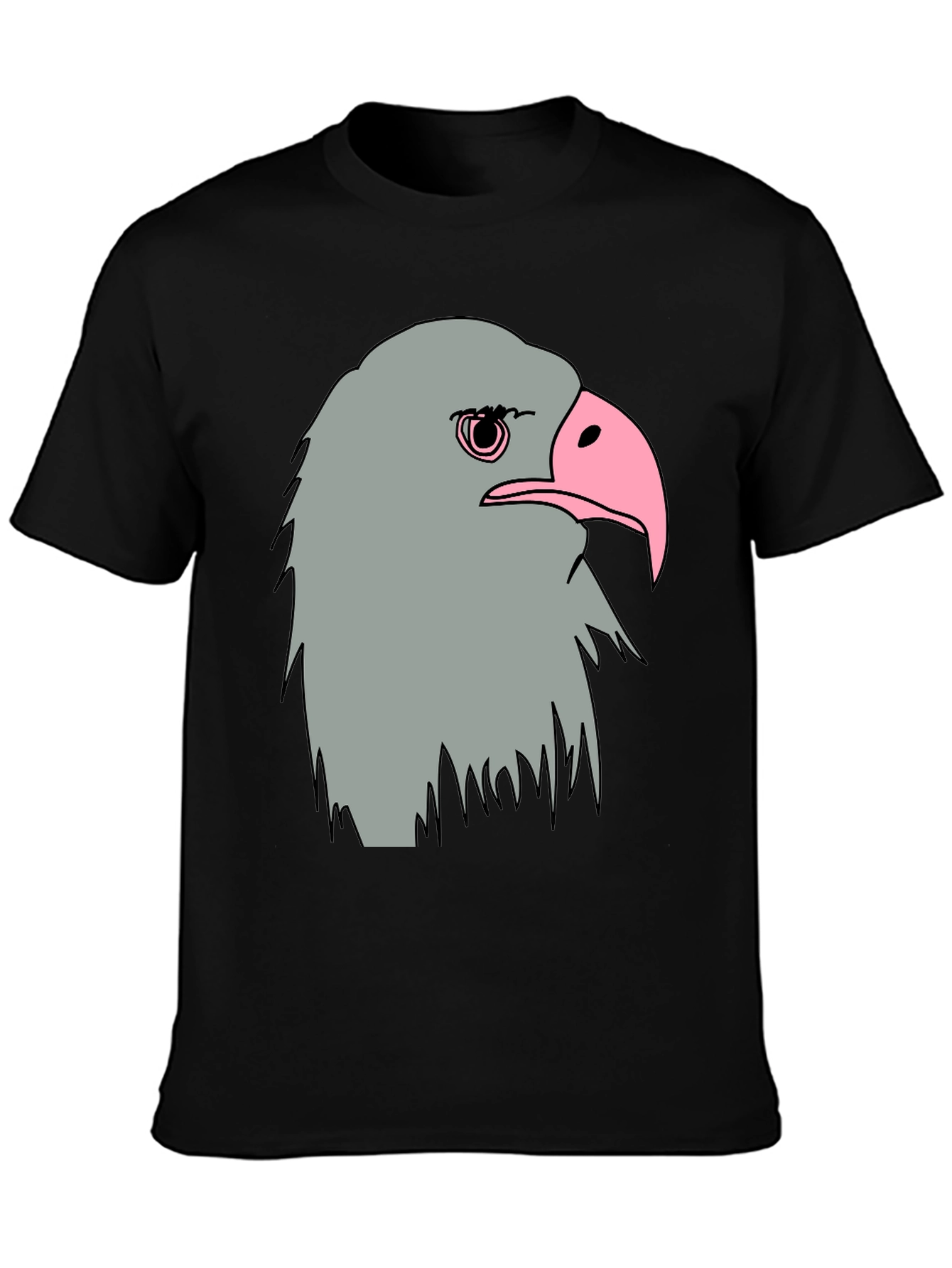 Black Eagle Graphic Tee - Men's Black Cotton T-Shirt view 3