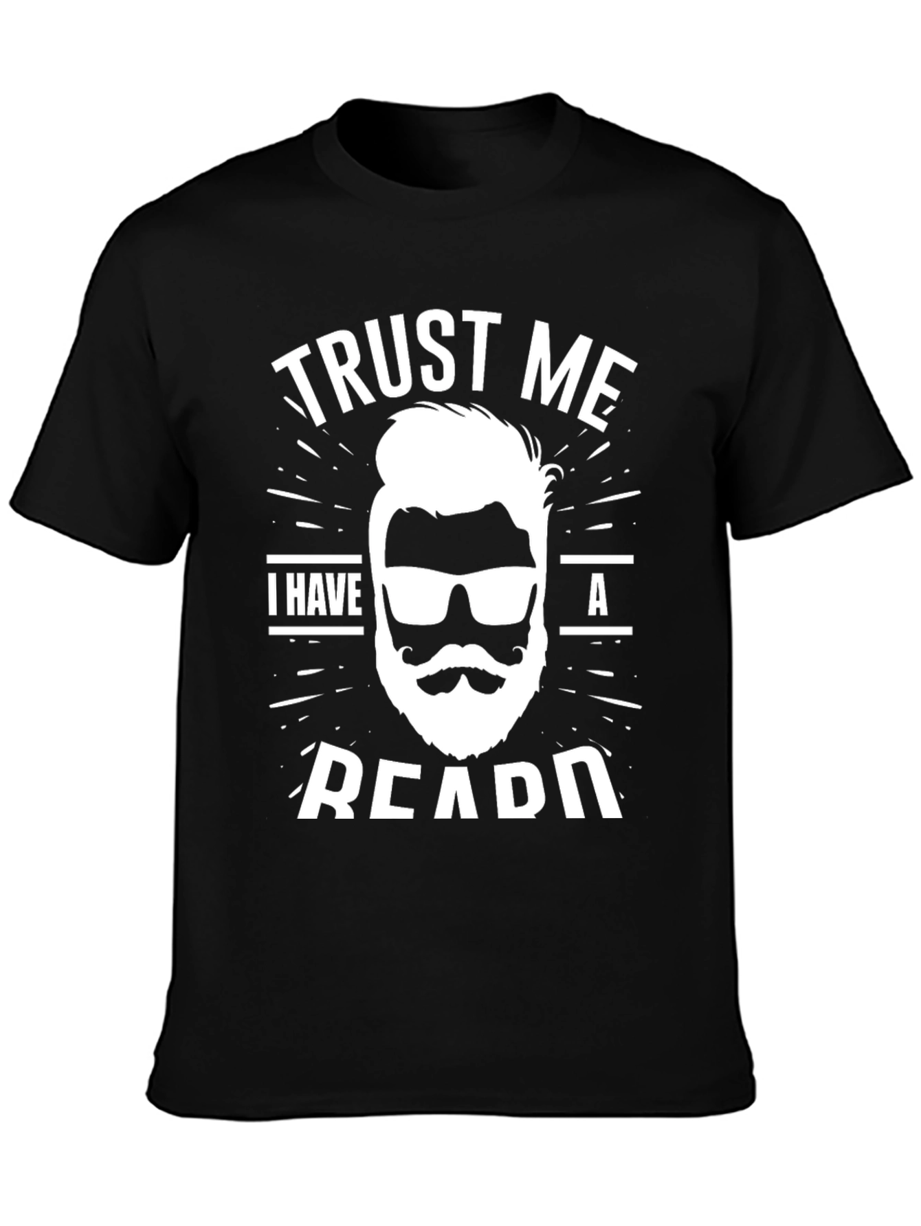 Black Trust Me I Have A Beard T-Shirt view 3