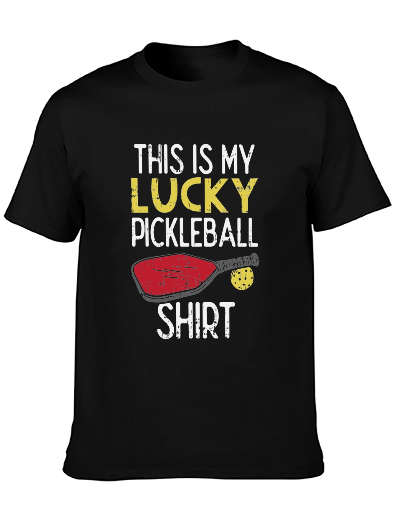 Lucky Pickleball Shirt - Black Graphic Tee - 3