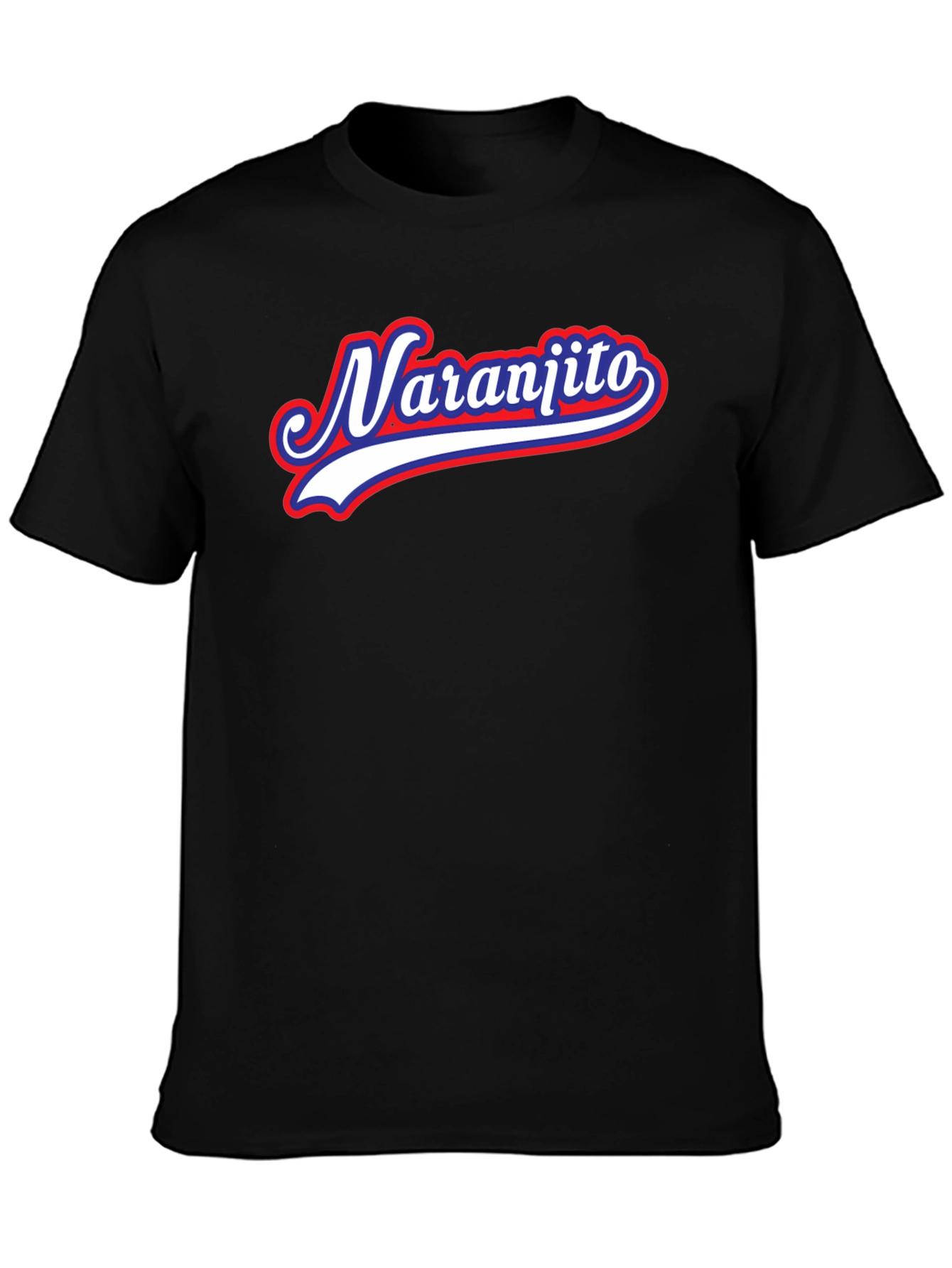 Black Naranjito Baseball Style T-Shirt view 3
