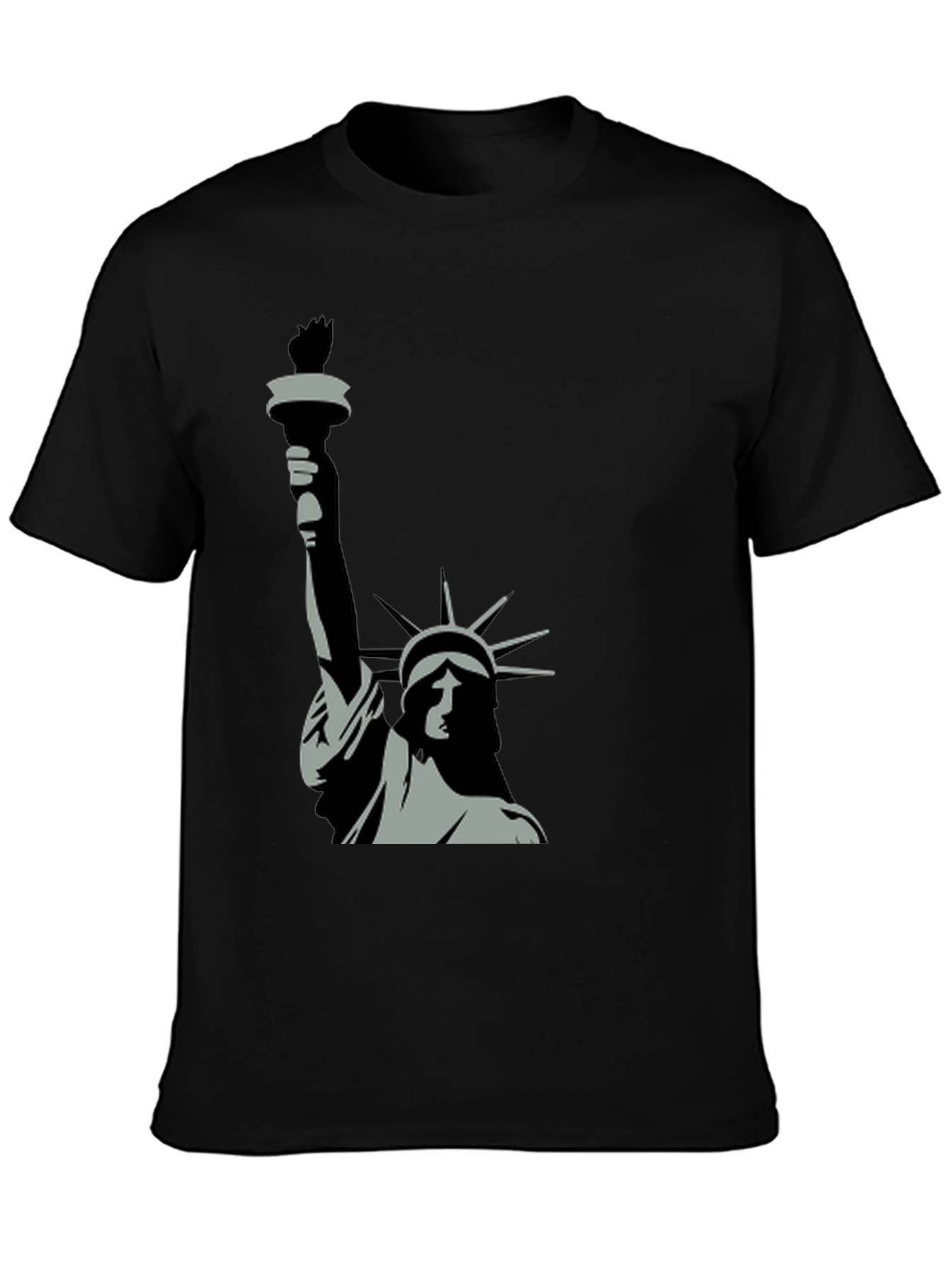 Black Statue of Liberty Graphic Tee - Black view 3