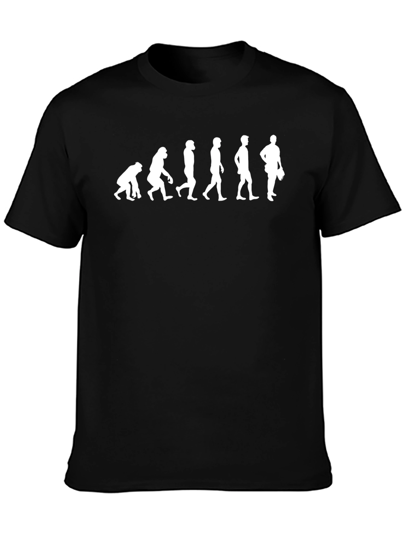 Black Evolution of the Baseball Player T-Shirt view 3
