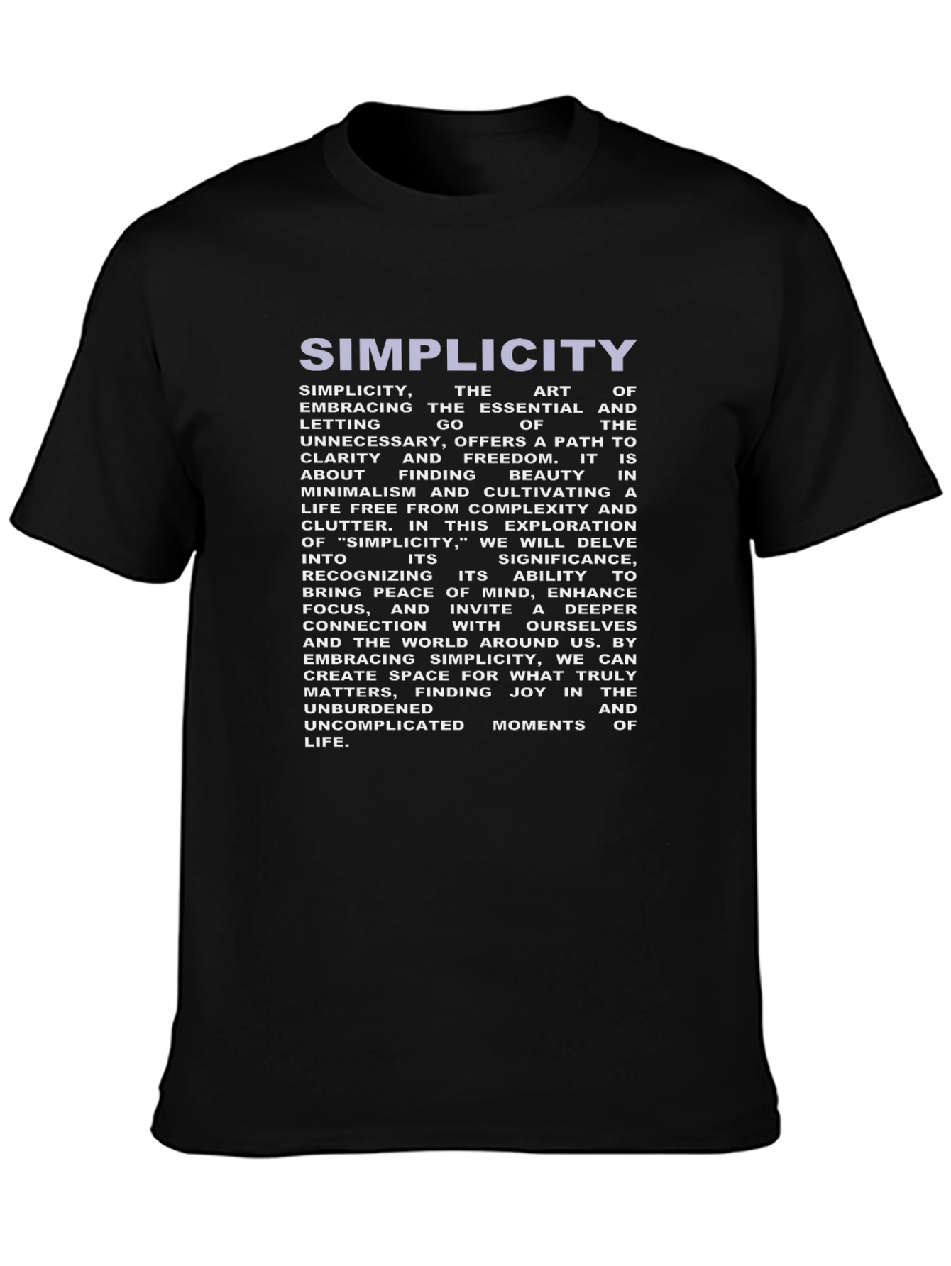 Simplicity T-Shirt - Minimalist Philosophy Tee - 3