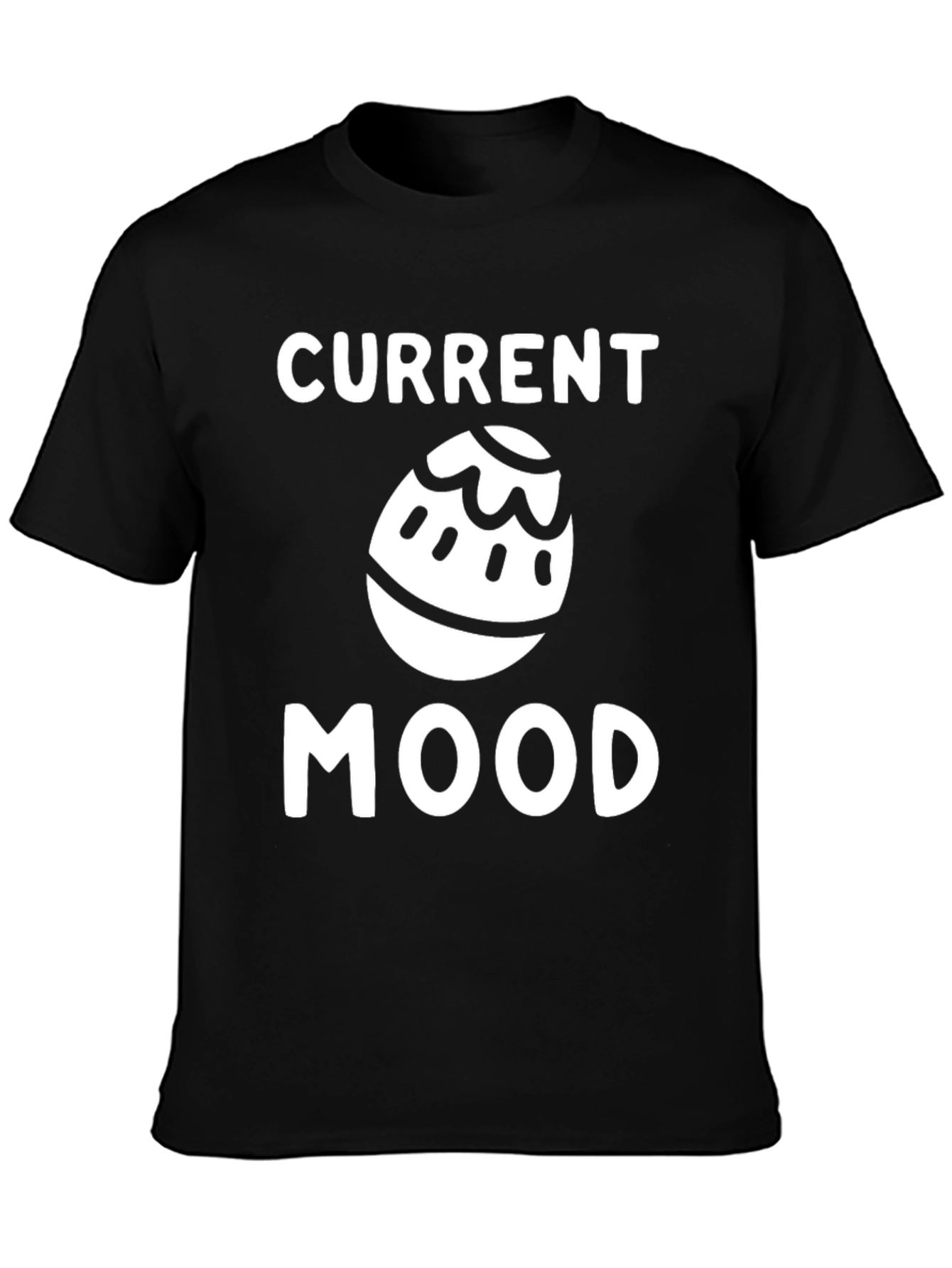 Black Current Egg Mood Graphic T-Shirt view 3
