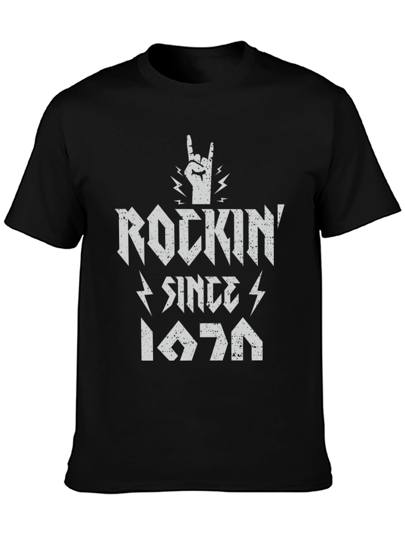 Black Rockin' Since 1976 Graphic Tee view 3