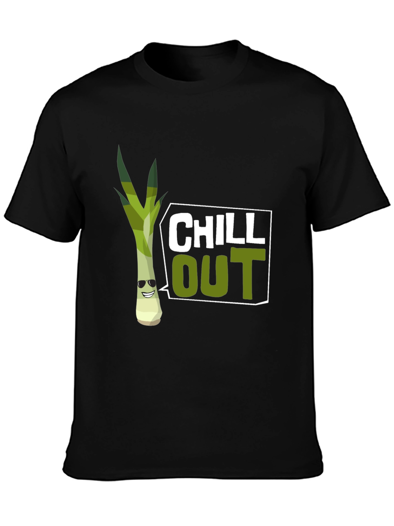 Chill Out Leek Graphic T-Shirt - 3