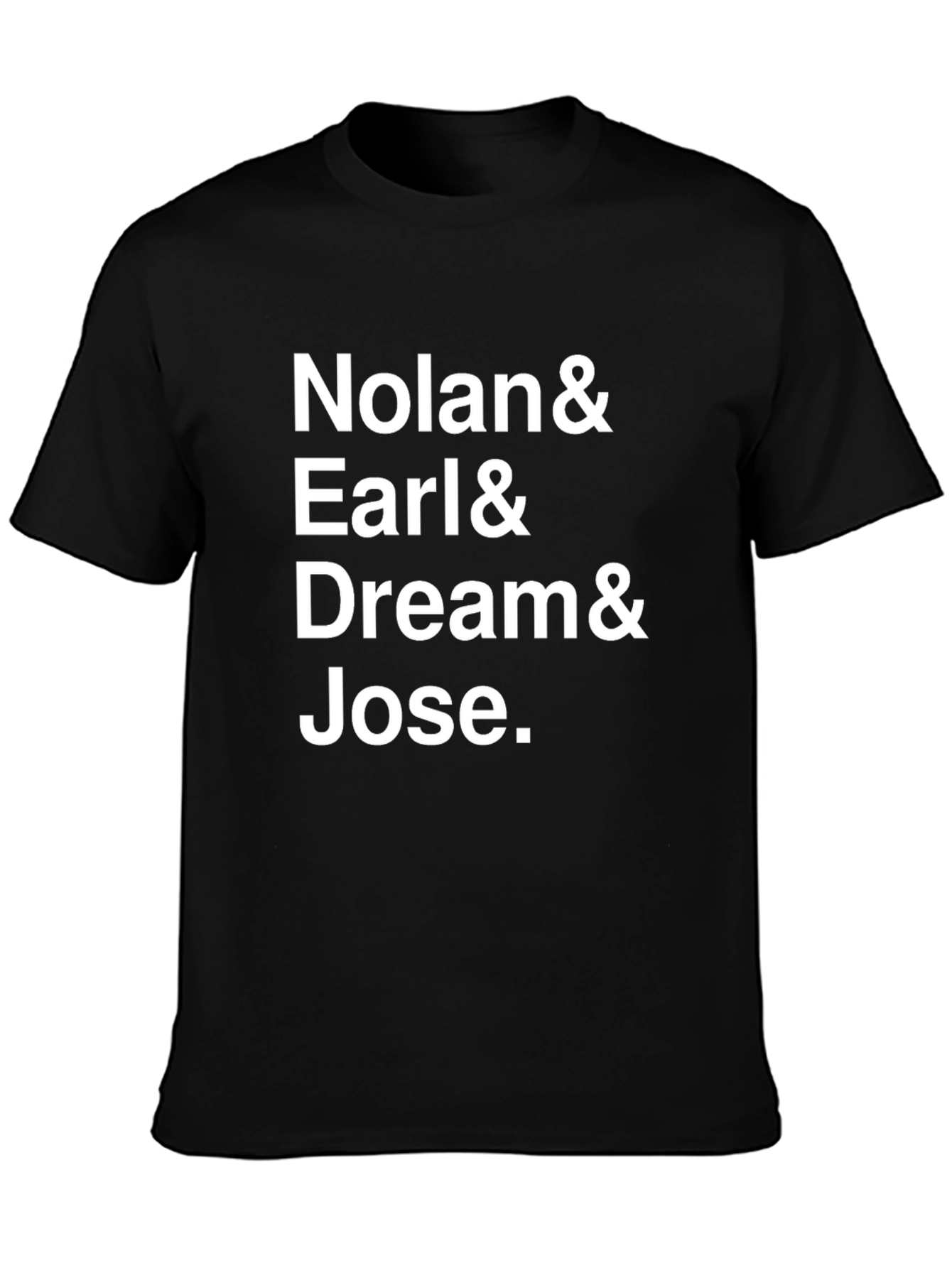 Black Nolan & Earl & Dream & Jose Tee - Black Cotton Shirt view 3