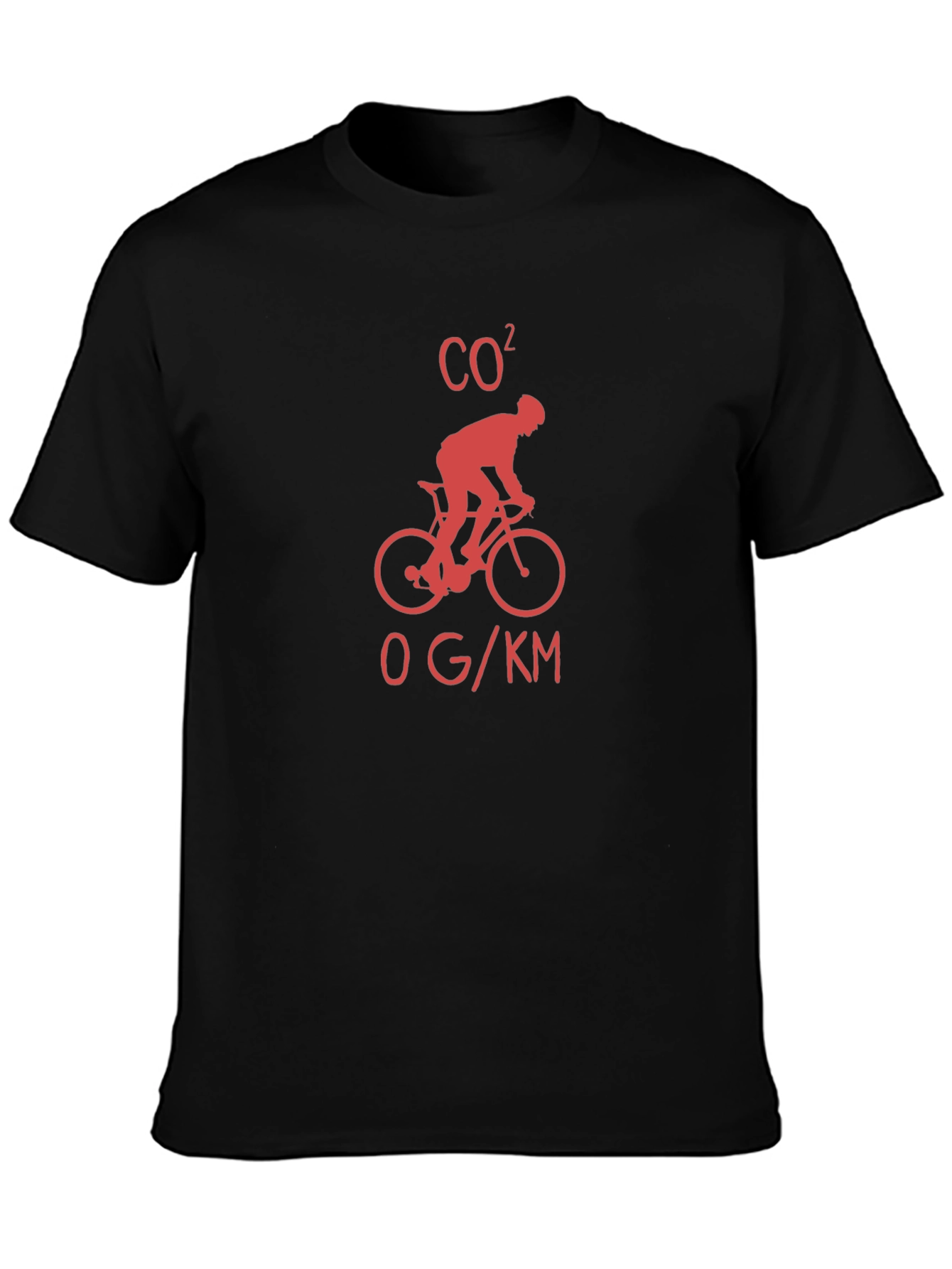 Black Eco-Friendly Cyclist T-Shirt - Zero Emissions view 3