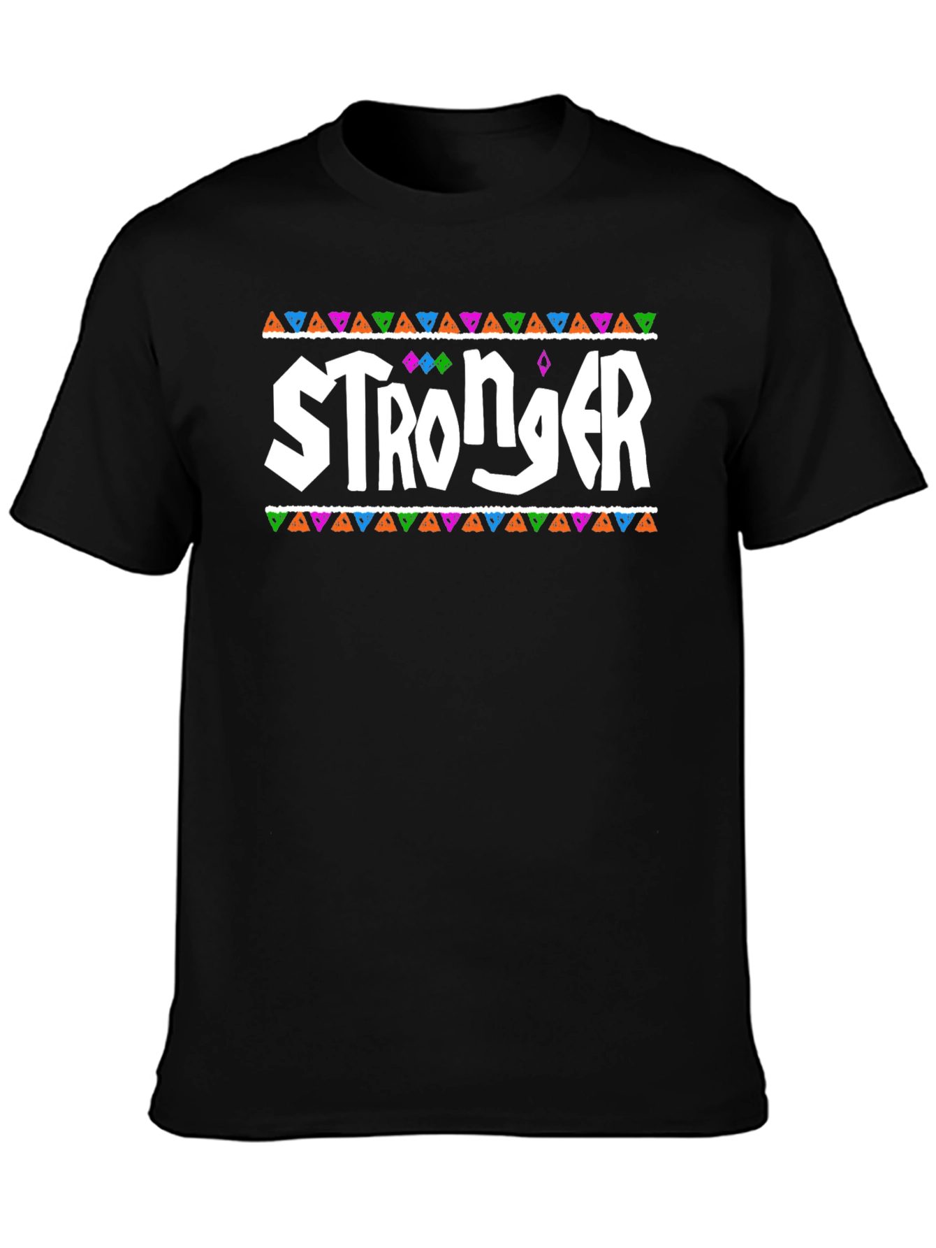 Black Stronger Graphic Tee - Black T-Shirt view 3
