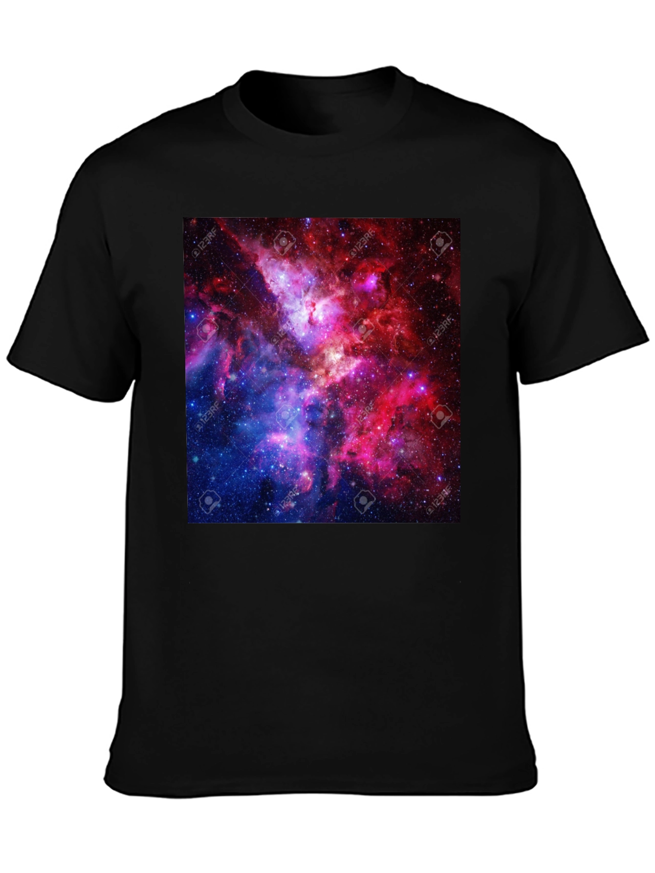 Galaxy Print Black T-Shirt - 3