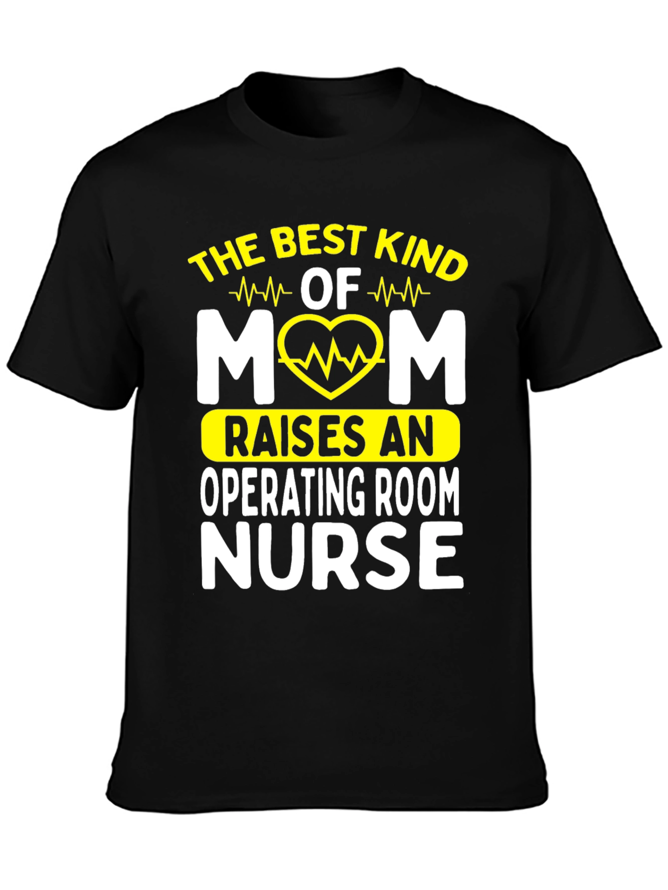 Black Best Kind of Mom Operating Room Nurse Graphic Tee view 3