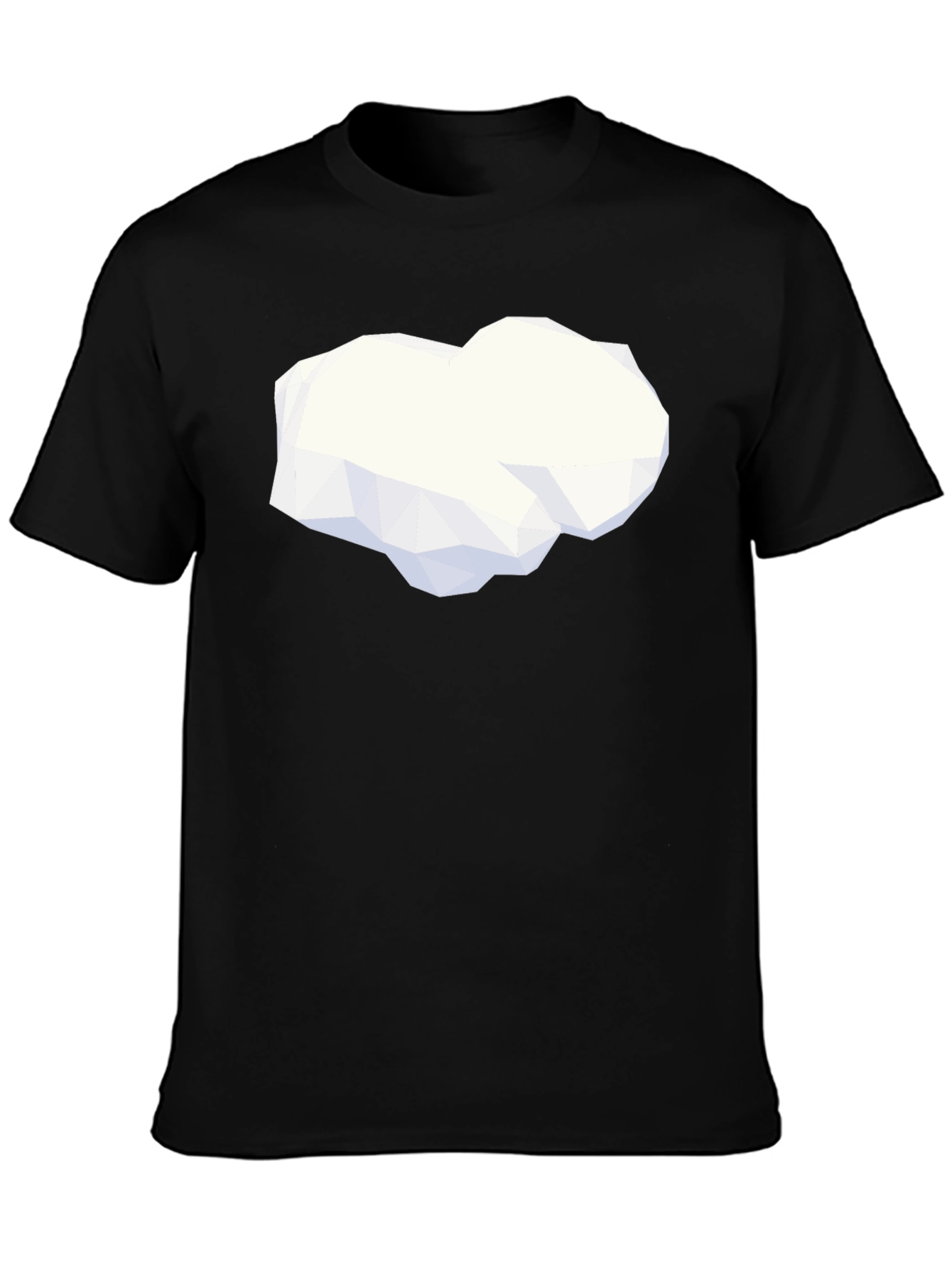 Black Geometric Cloud Graphic Tee - Modern Minimalist Design view 3
