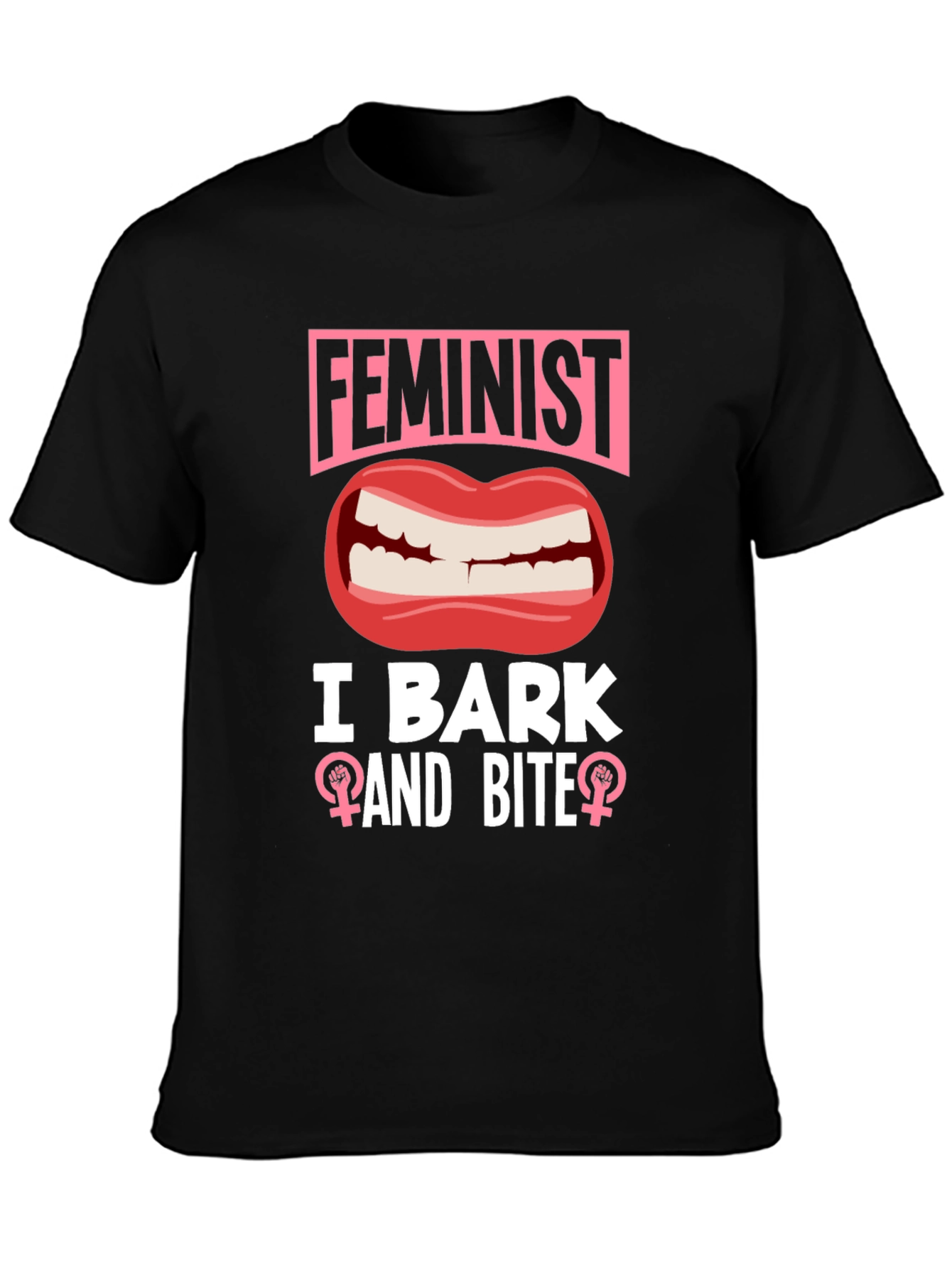 Black Feminist I Bark and Bite Graphic Tee view 3