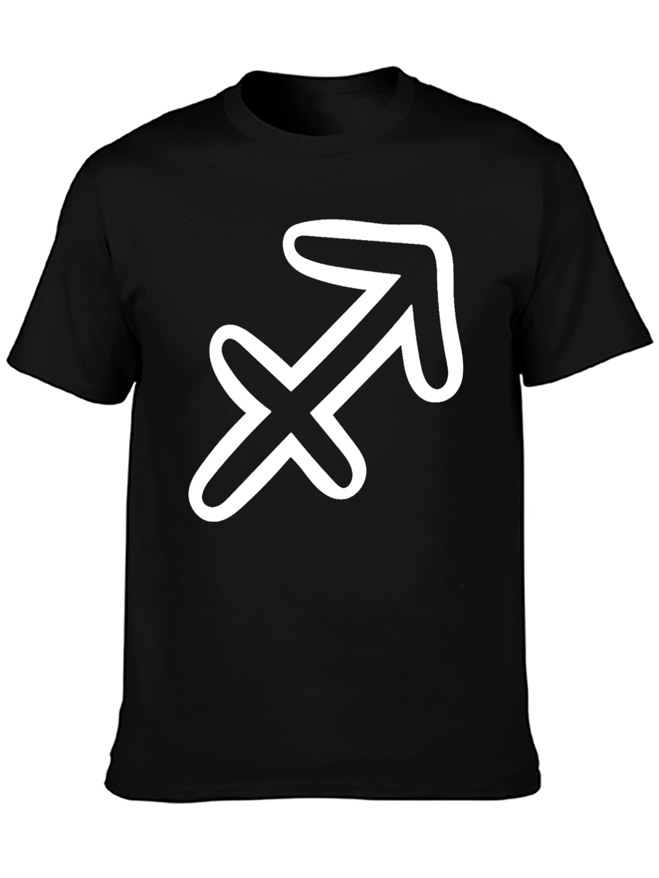 Black Sagittarius Zodiac Black T-Shirt view 3
