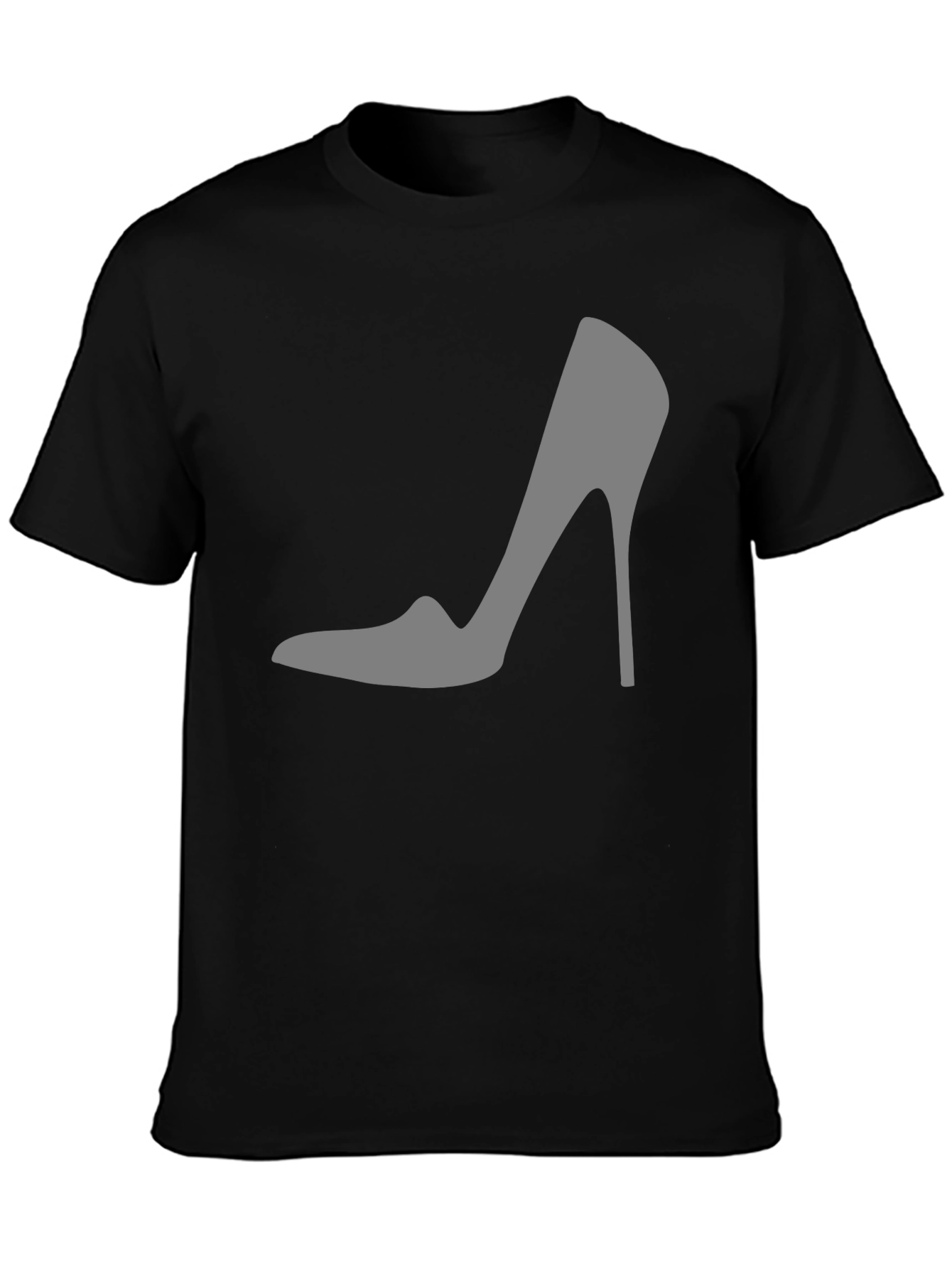 Black High Heel Shoe Graphic Tee - Stylish Men's Casual Wear view 3