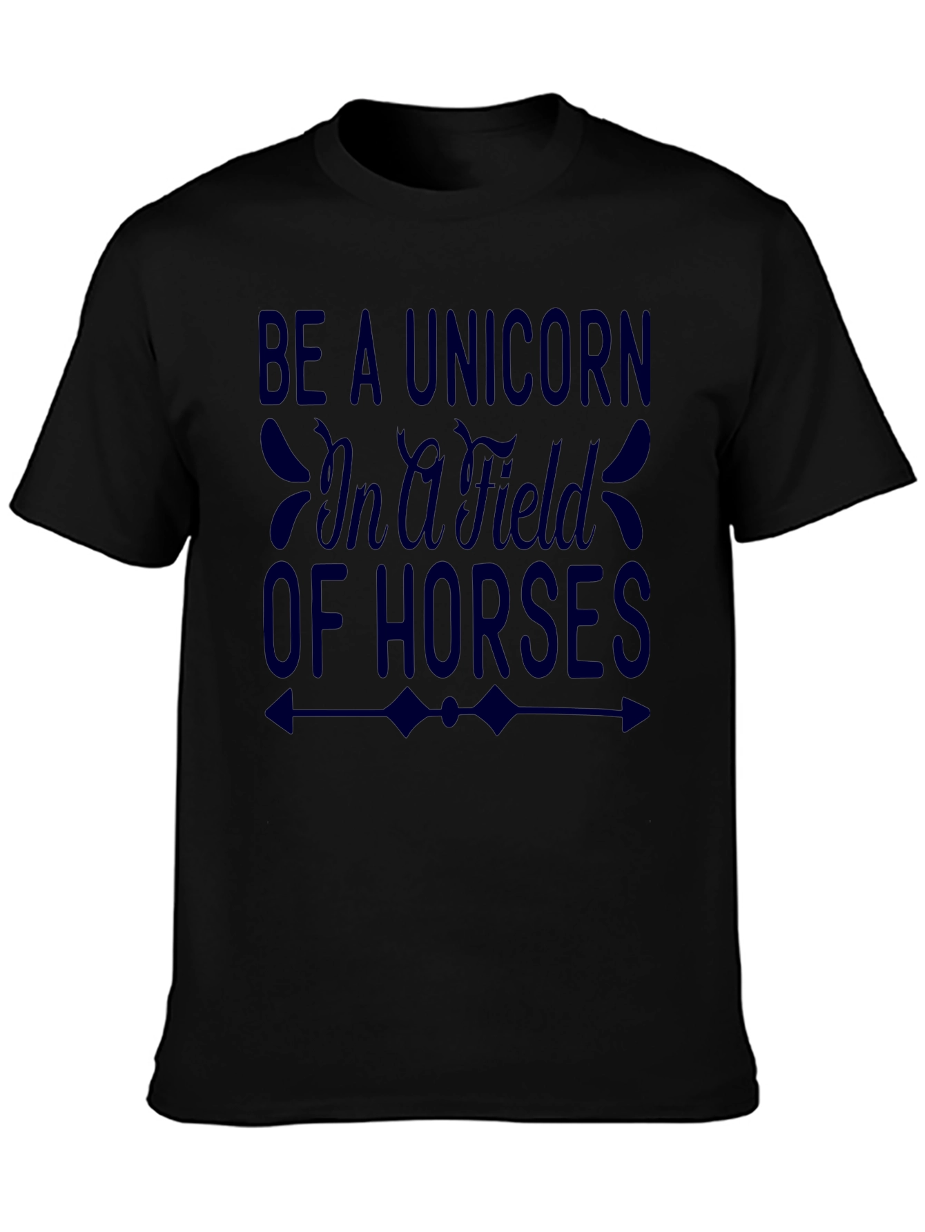 Black Be a Unicorn T-Shirt - Motivational Tee view 3