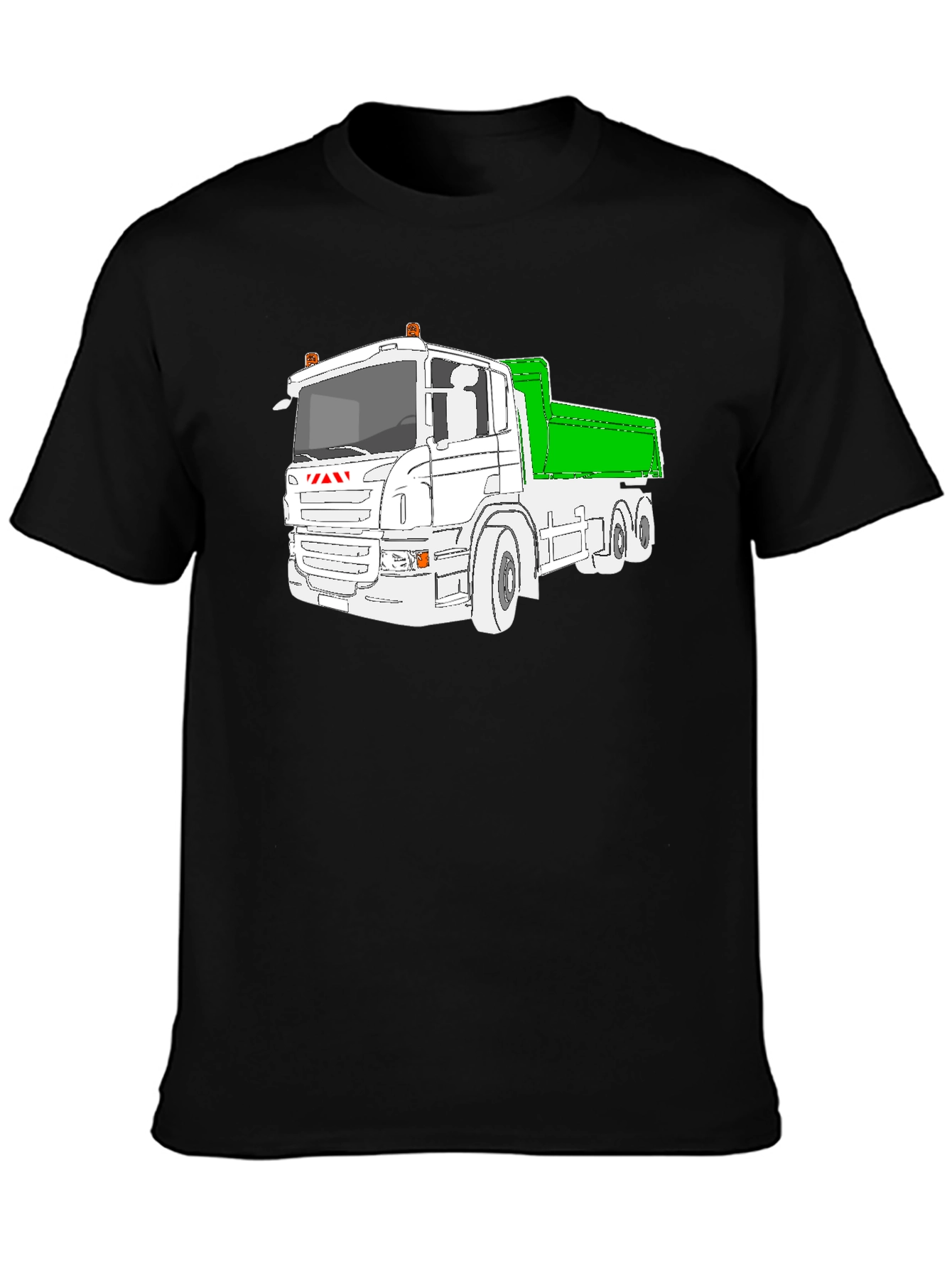 Black Truck Graphic T-Shirt - Black Heavy Duty Vehicle Tee view 3