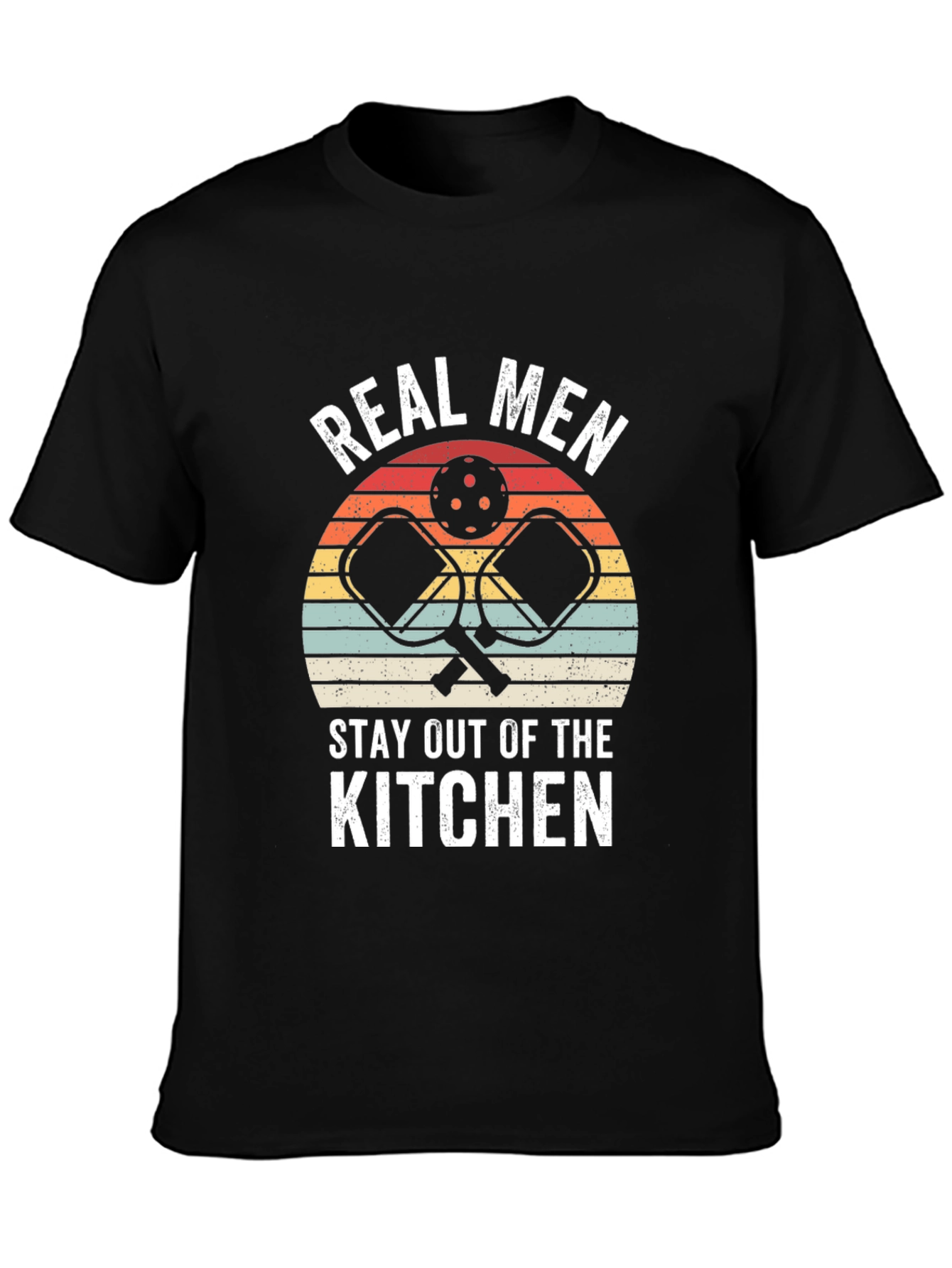 Black Real Men Stay Out of the Kitchen T-Shirt view 3