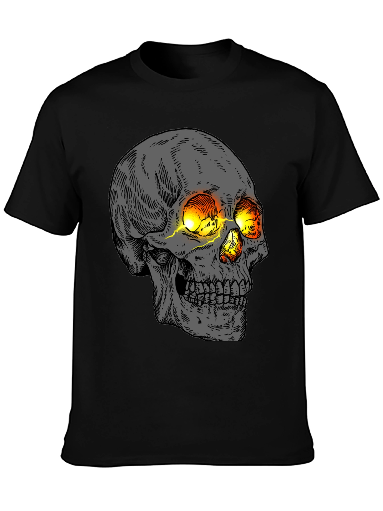 Skull Graphic T-Shirt - Men's Black Tee with Striking Design - 3