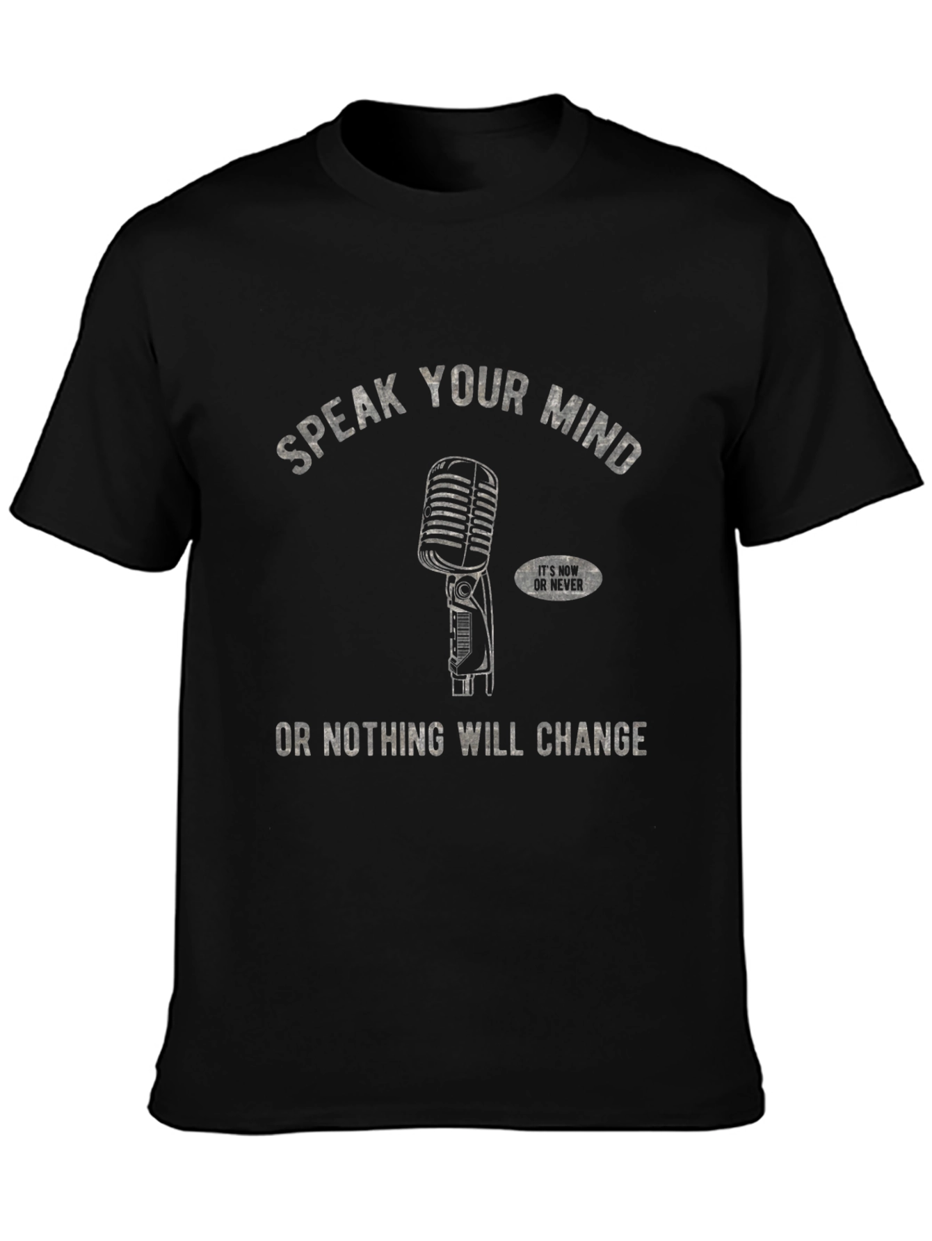Black Speak Your Mind Graphic Tee view 3