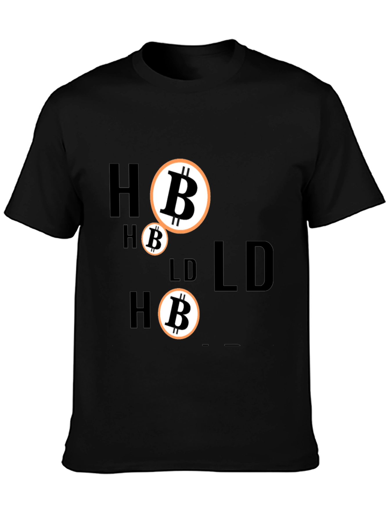 Black HODL Bitcoin Crypto T-Shirt - Black view 3