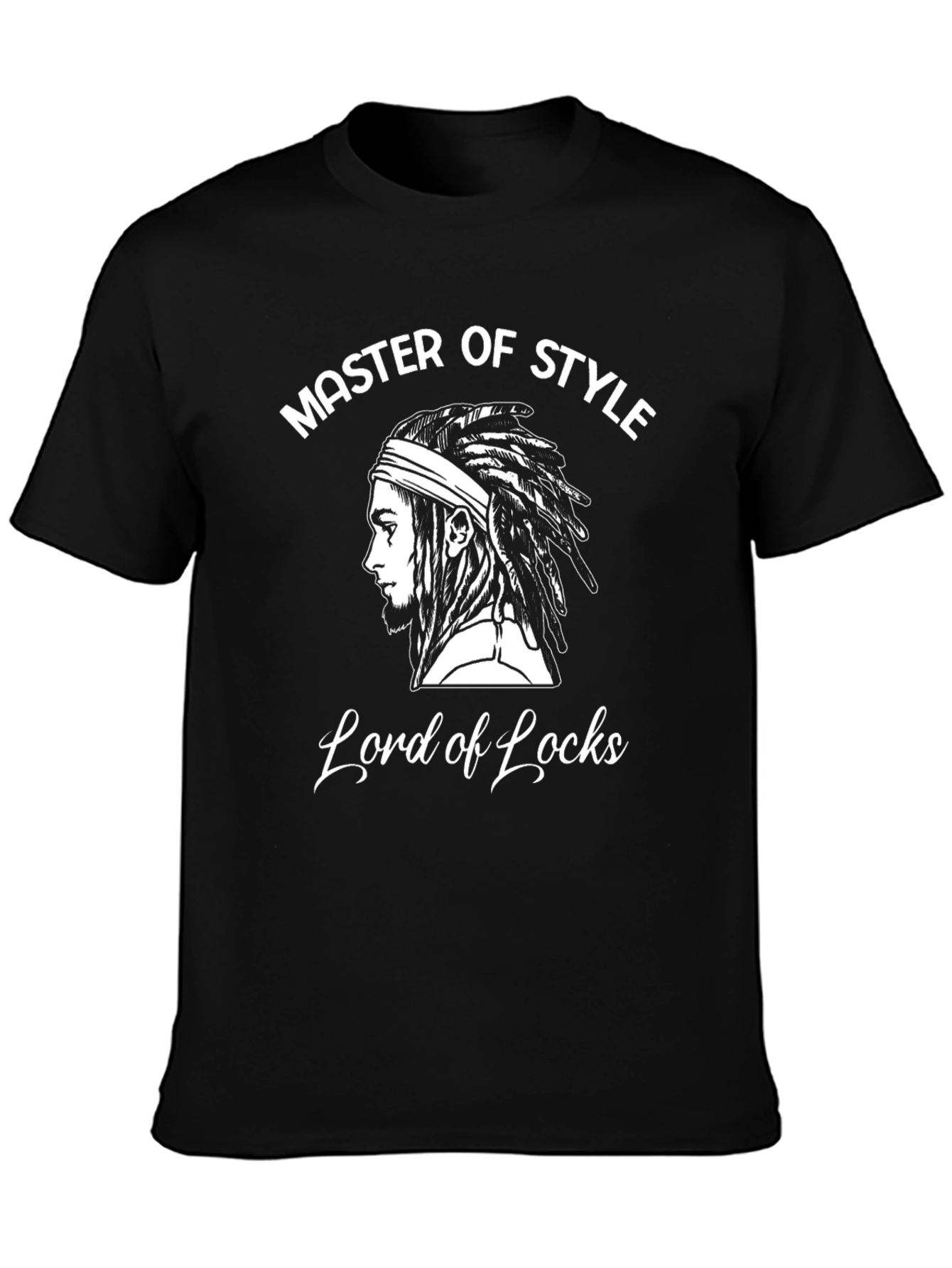 Black Master of Style Graphic T-Shirt - Lord of Locks view 3