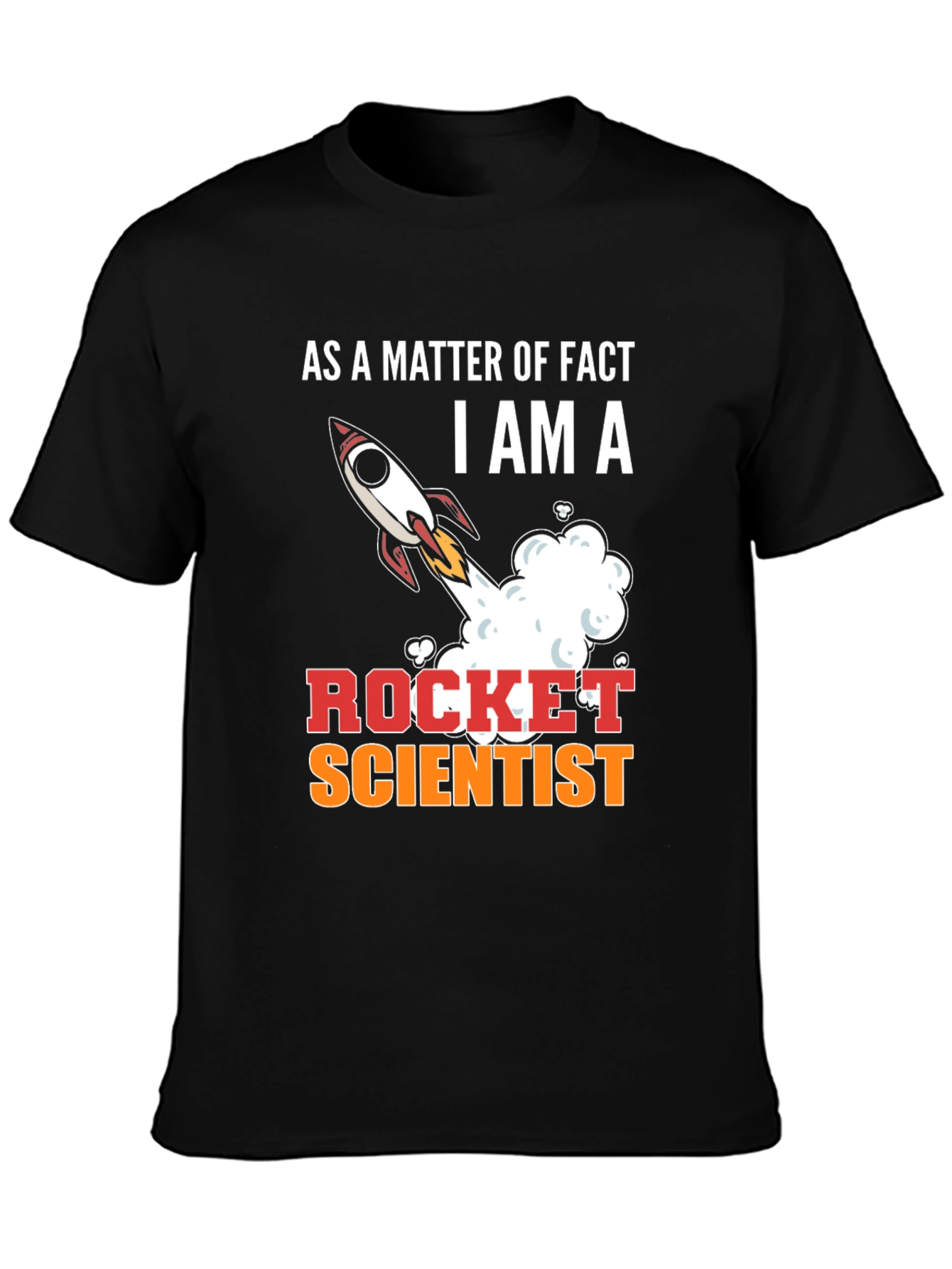 Black Rocket Scientist Graphic Tee - Funny Science T-Shirt view 3