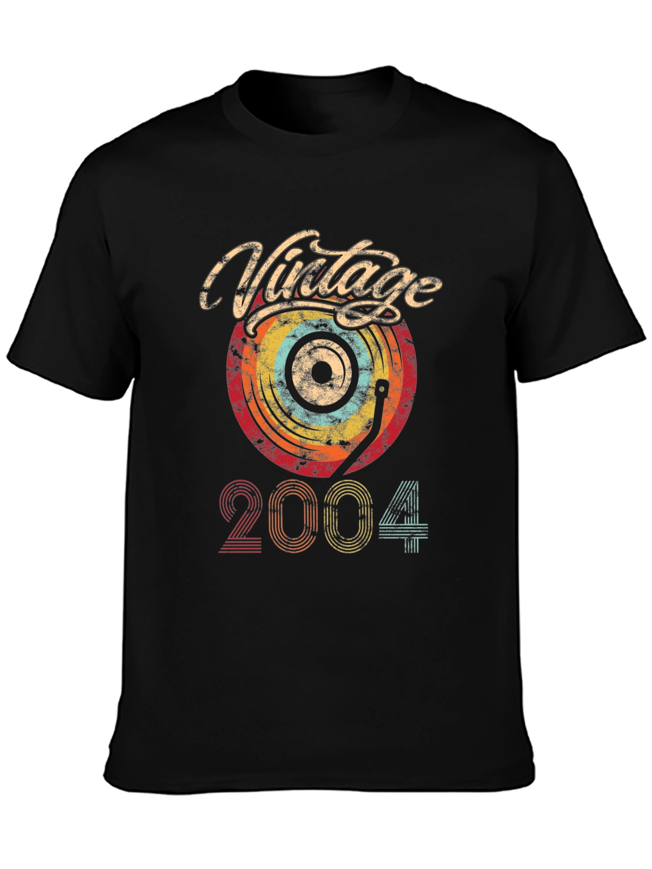 Black Vintage 2004 Record T-Shirt view 3