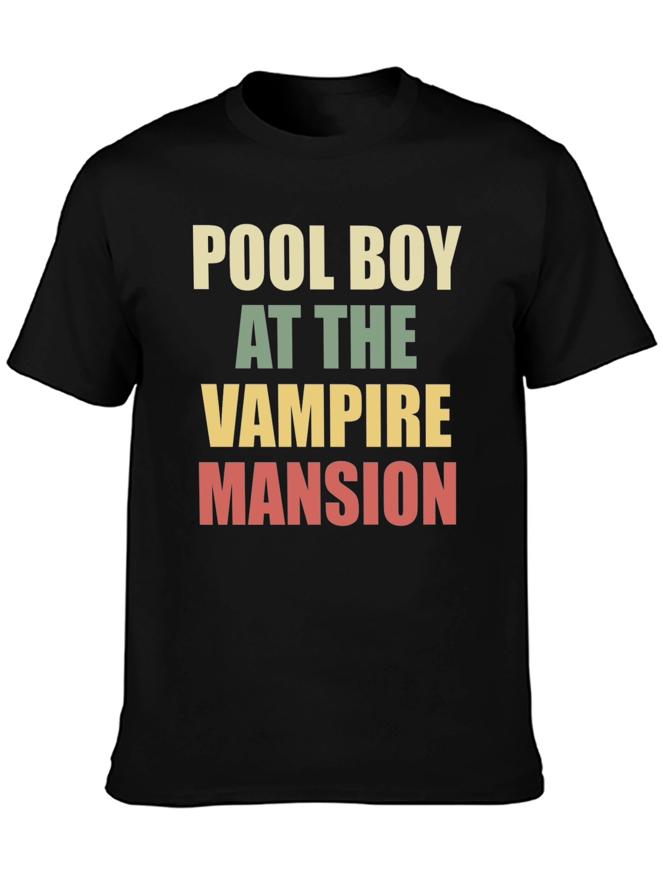 Black Pool Boy at the Vampire Mansion Graphic Tee view 3