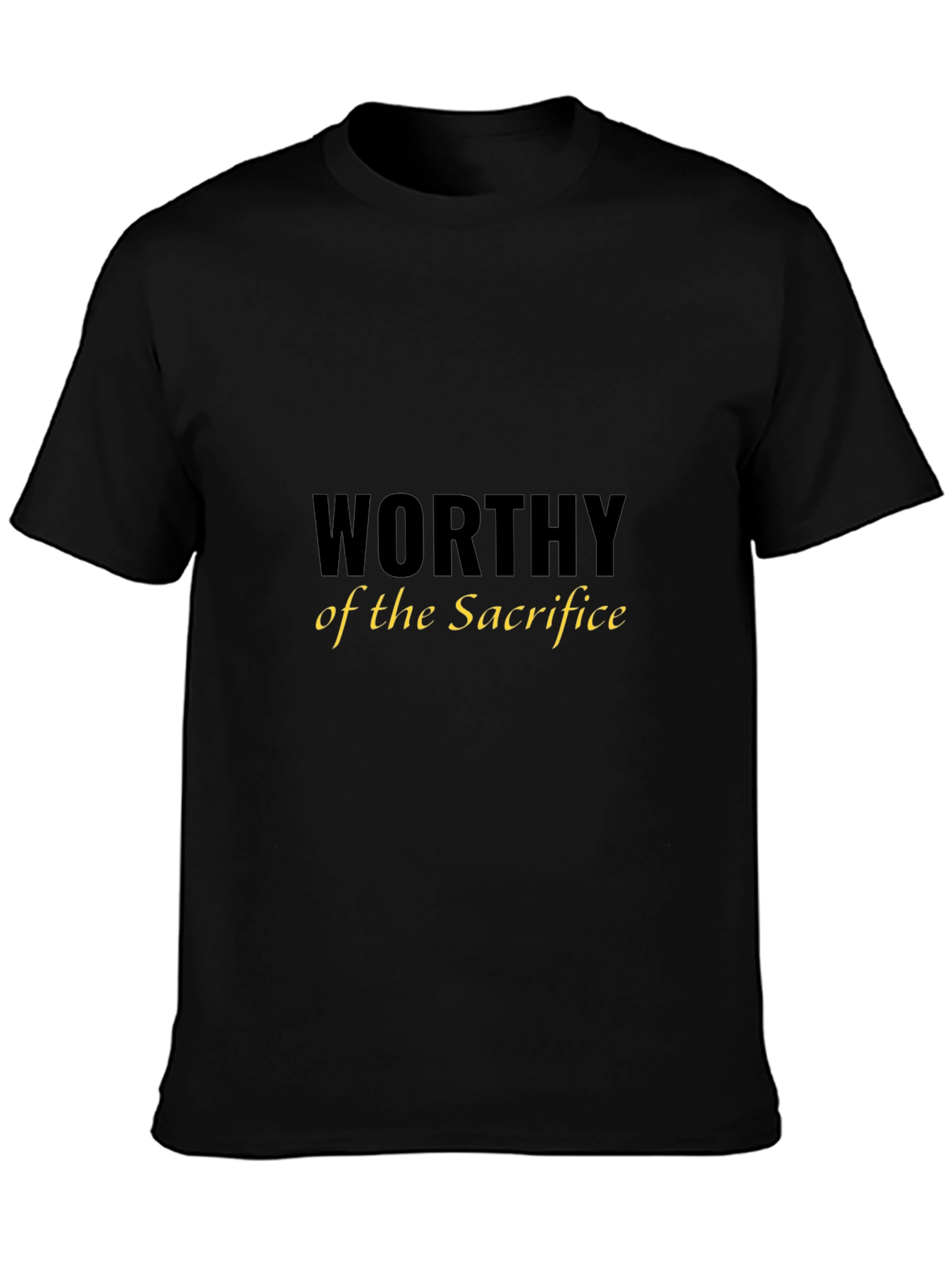 Black Worthy of the Sacrifice Black T-Shirt view 3