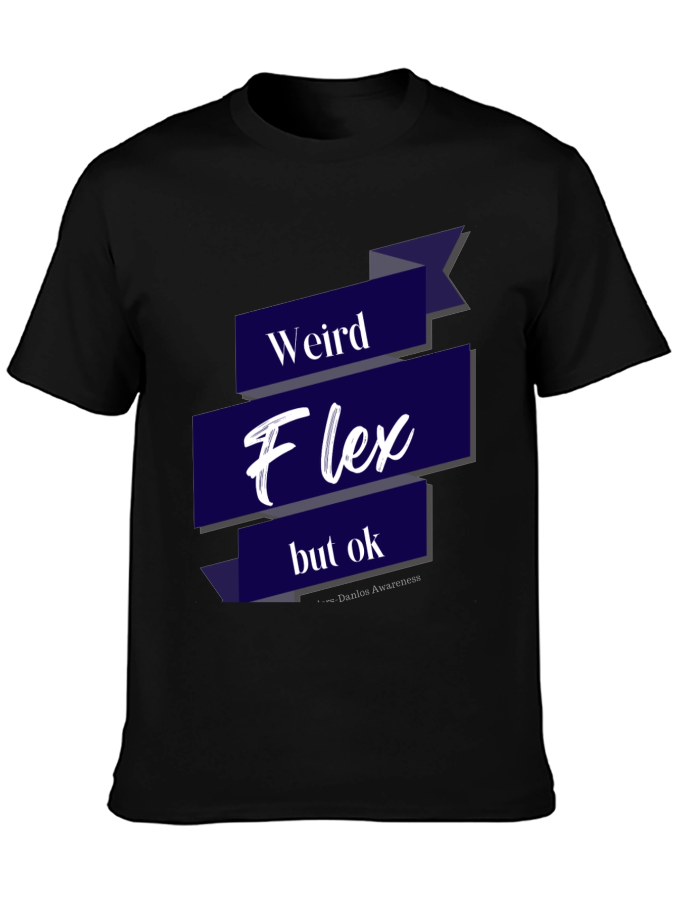 Black Weird Flex T-Shirt - Funny Slogan Tee view 3