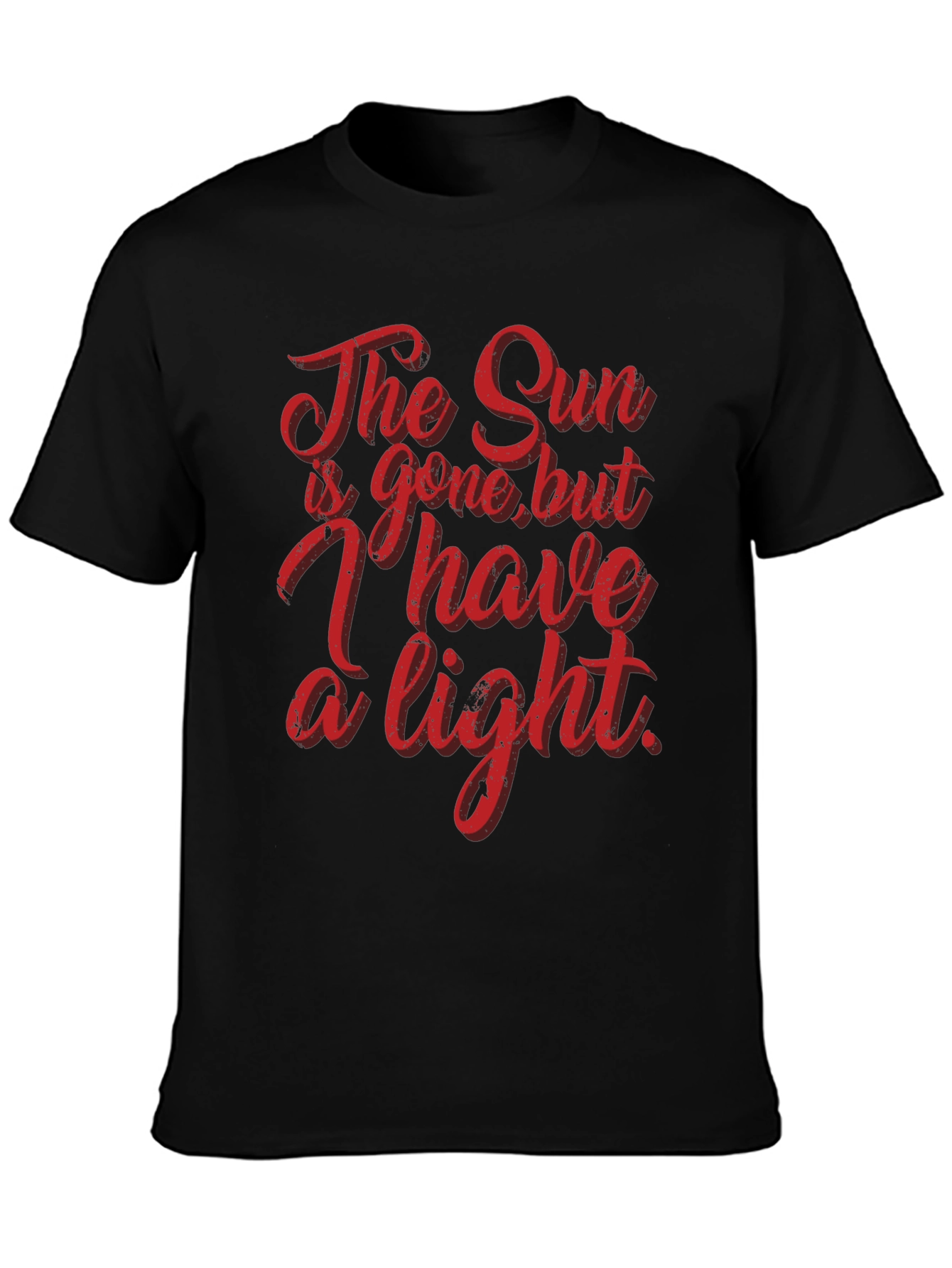 Black The Sun is Gone T-Shirt - Black Graphic Tee view 3