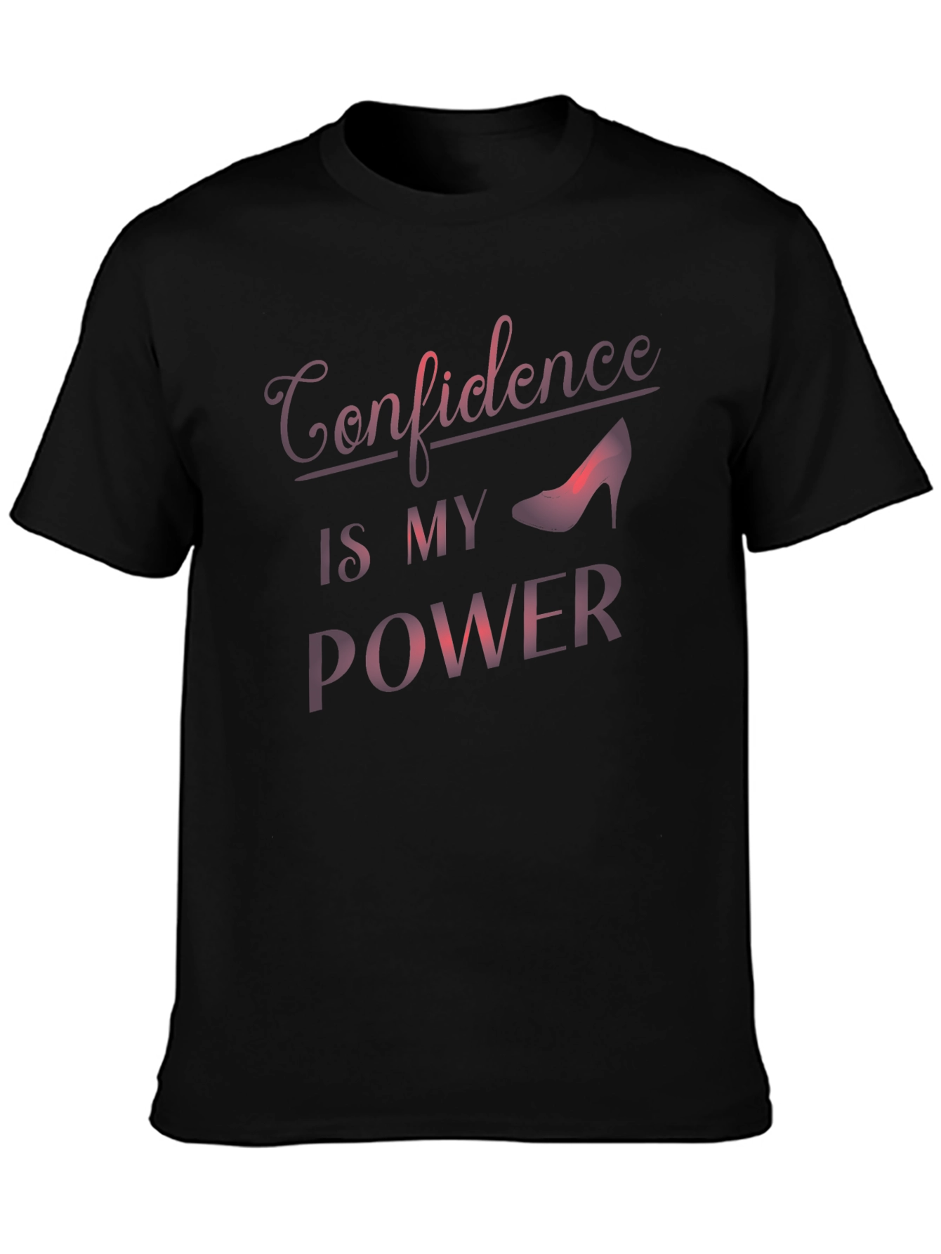 Black Confidence Is My Power Graphic T-Shirt view 3