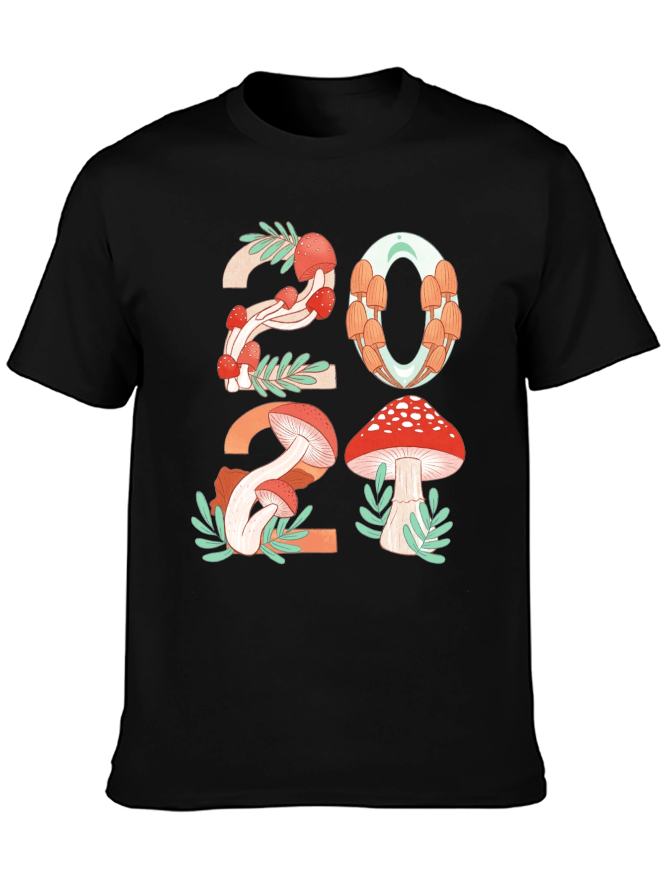 Black Mushroom 2024 Graphic T-Shirt view 3